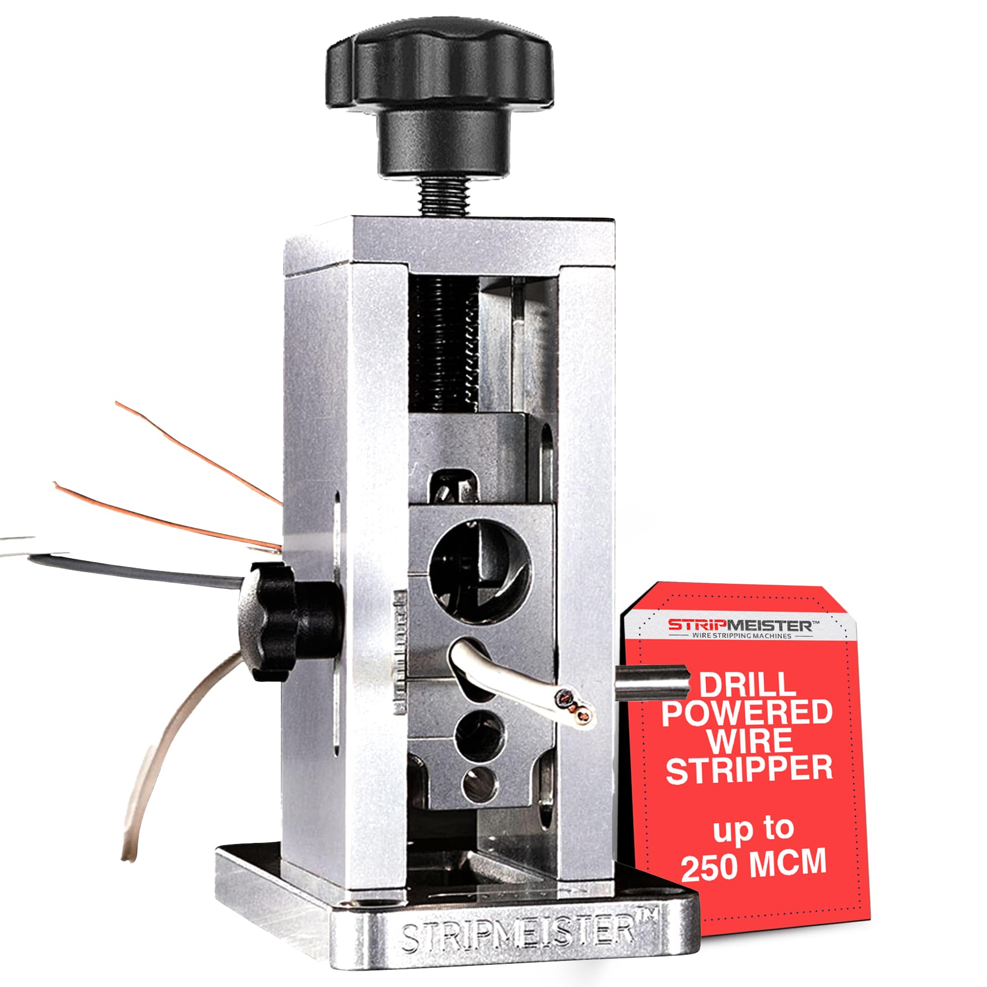 StripMeister Original Drill-Powered Wire Stripper Machine - Manual Wire Stripping Made Easy, Copper Wire Stripper, Drill Wire Stripper, Electric Wire Stripping & Stripping Tool Drill Attachment
