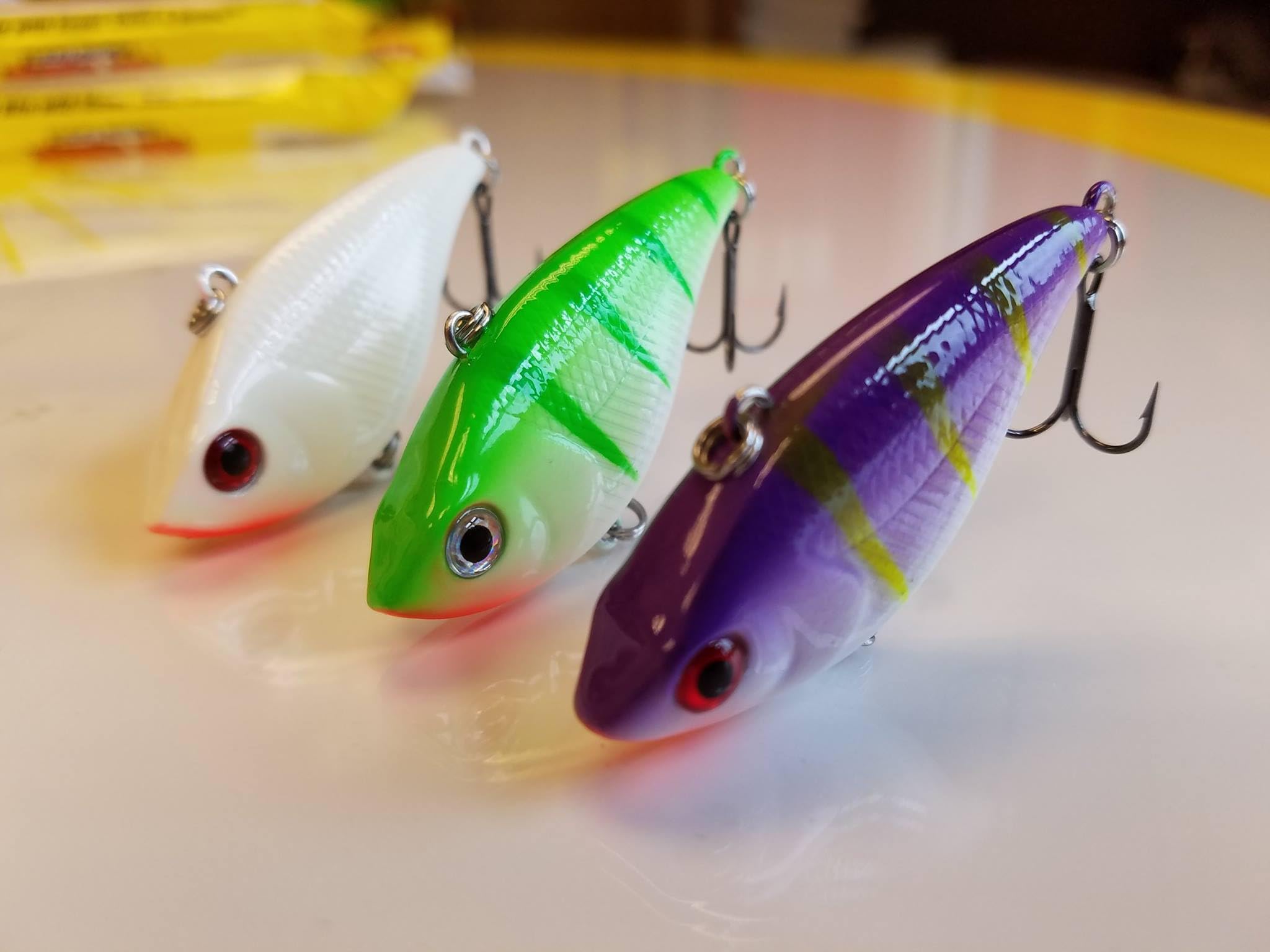 Northland Tackle Rippin' Shad Fishing Hook - Freshwater Fishing Lure for Bass, Walleye, Trout, Crappie, & Others - The Perfect Bait in Any Kit (Glo Firetiger, 2", 3/8 Oz)