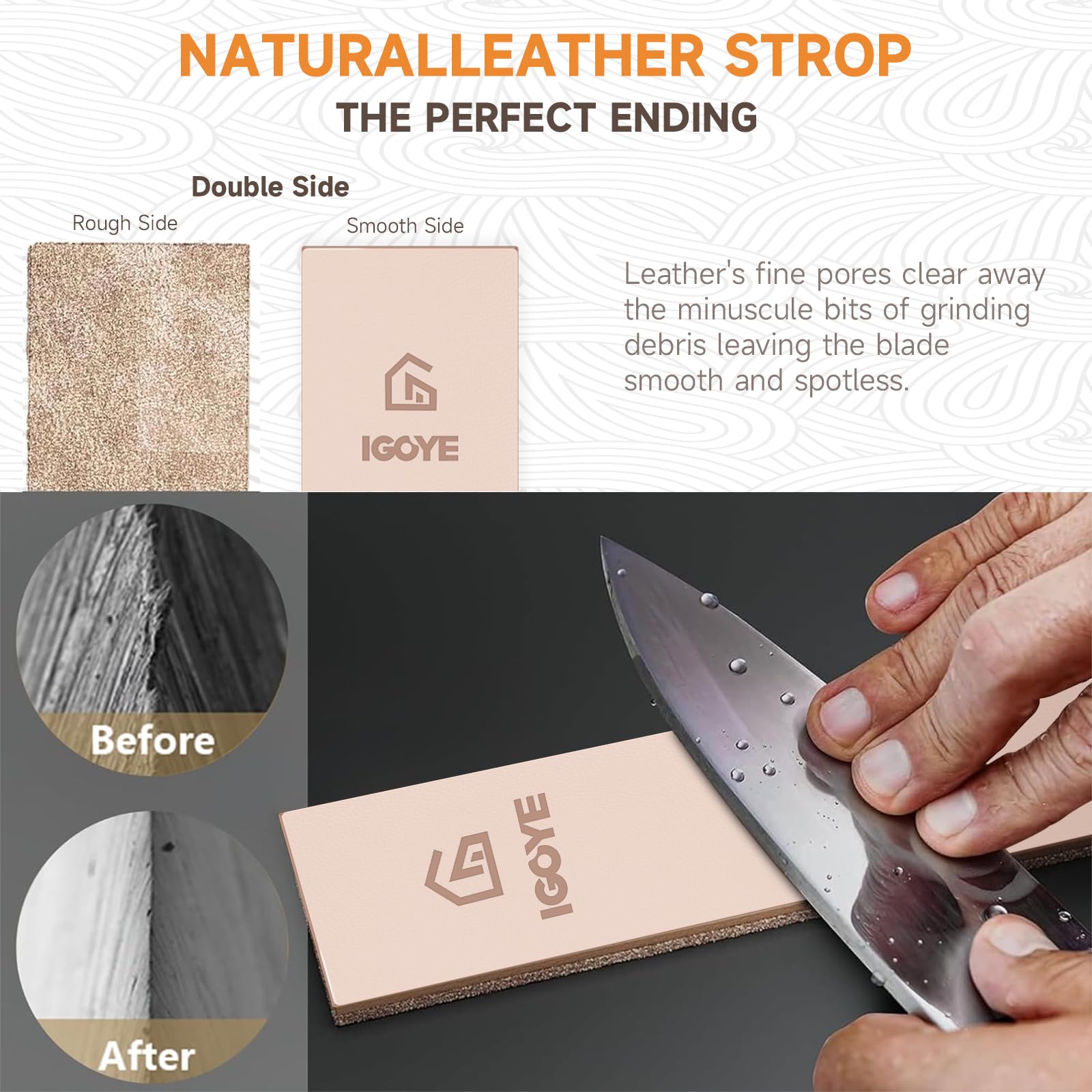 Rolling Knife Sharpener Tool Kit, Diamond Rolling Knife Sharpener Kit & Leather Strop Companion - Knife Sharpening Made Easy - Kitchen Knivies Sharpener (Offers 15 & 20 Degree) 