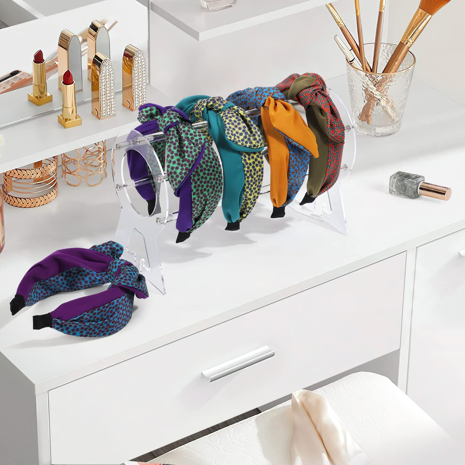 Suneerplay Headband Holder - Clear Acrylic Organizer and Display Stand for Women and Girls