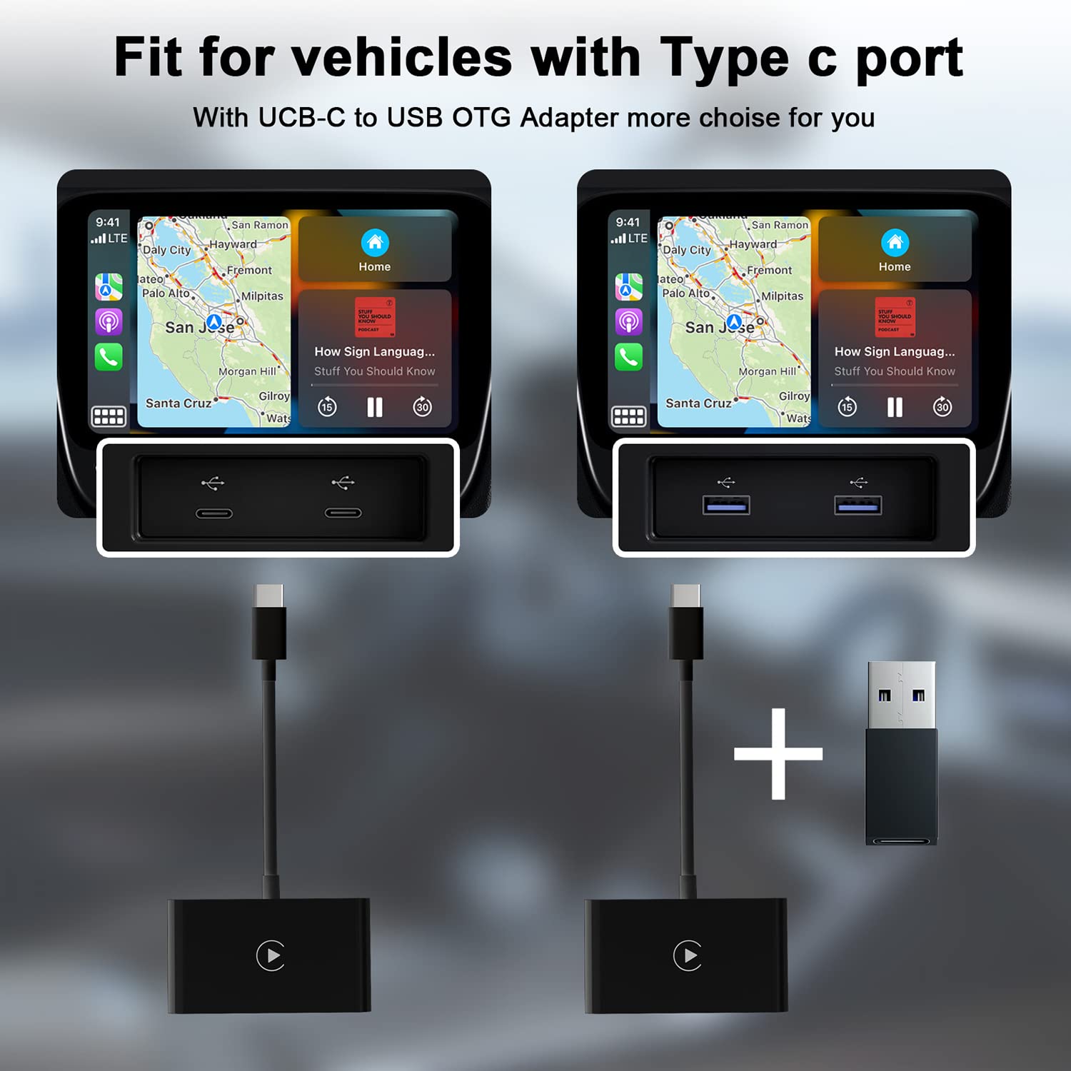 Wired CarPlay Convert Cars Wireless CarPlay, Apple CarPlay Wireless Adapter,Wireless Fast and Easy Use Fit for Cars from 2015 & iPhone iOS 10+(Black)