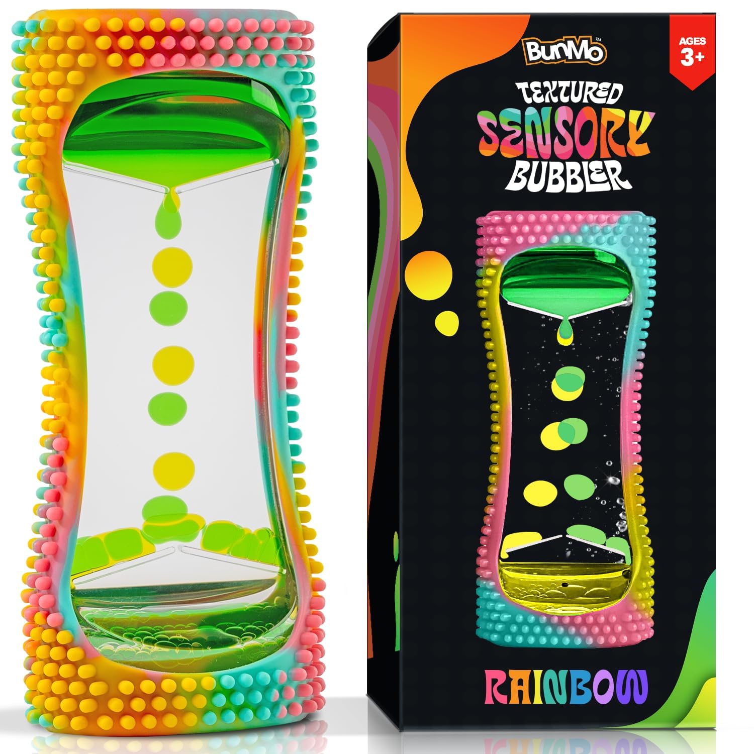 BUNMO Liquid Motion Bubbler Sensory Toys - Sensory Stocking Stuffers for Kids - Rainbow and Liquid Motion Bubbler Sensory Toys - Sensory Stocking Stuffers for Kids - Glow in The Dark