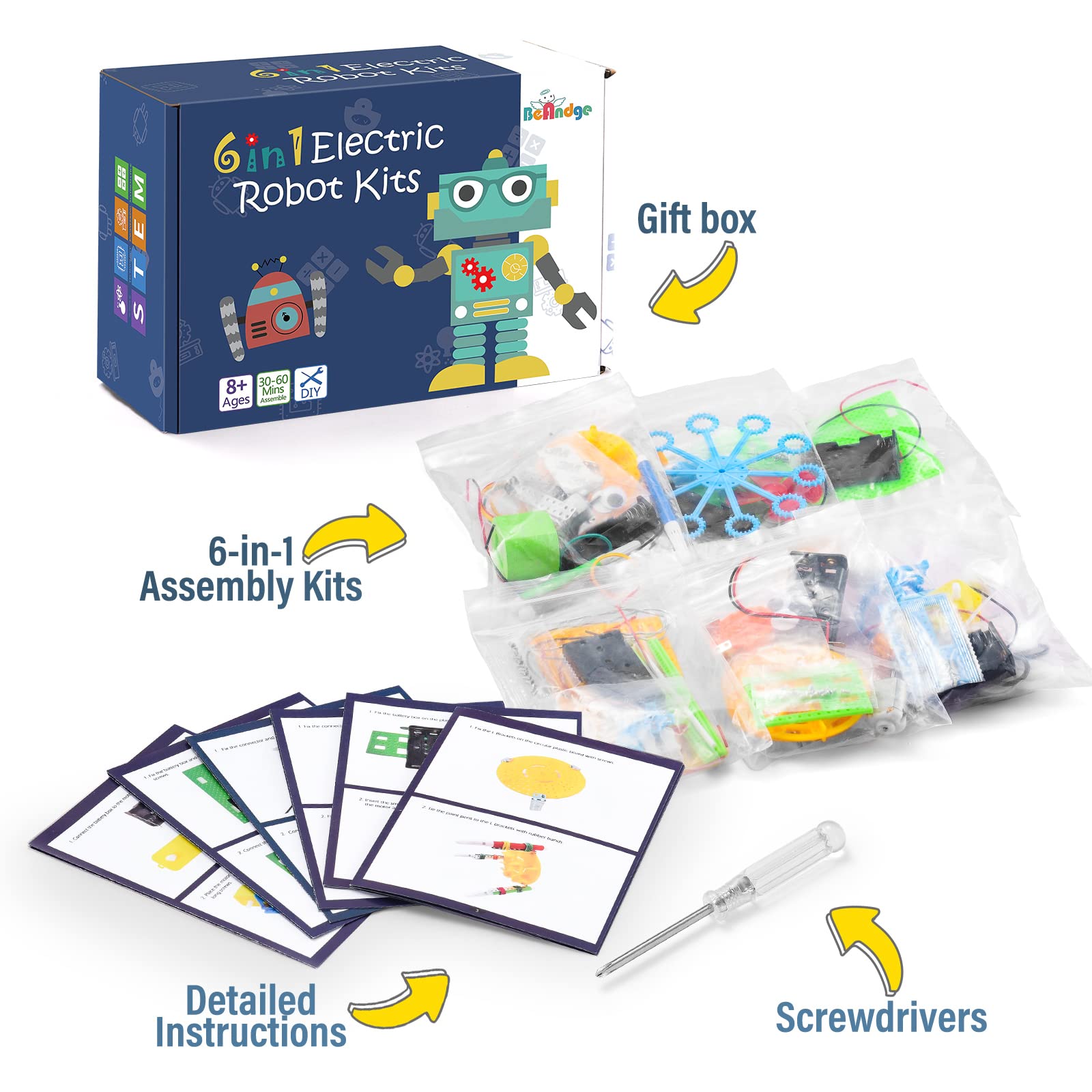 STEM Robotics Science Kits for Kids Age 8-12 Robot Building Kit 5-7, STEM Toys for Boys 8-10 Science Experiments 6-8 Girls Engineering Projects STEAM Activities Gifts 6 7 8 Year Old Boy Crafts
