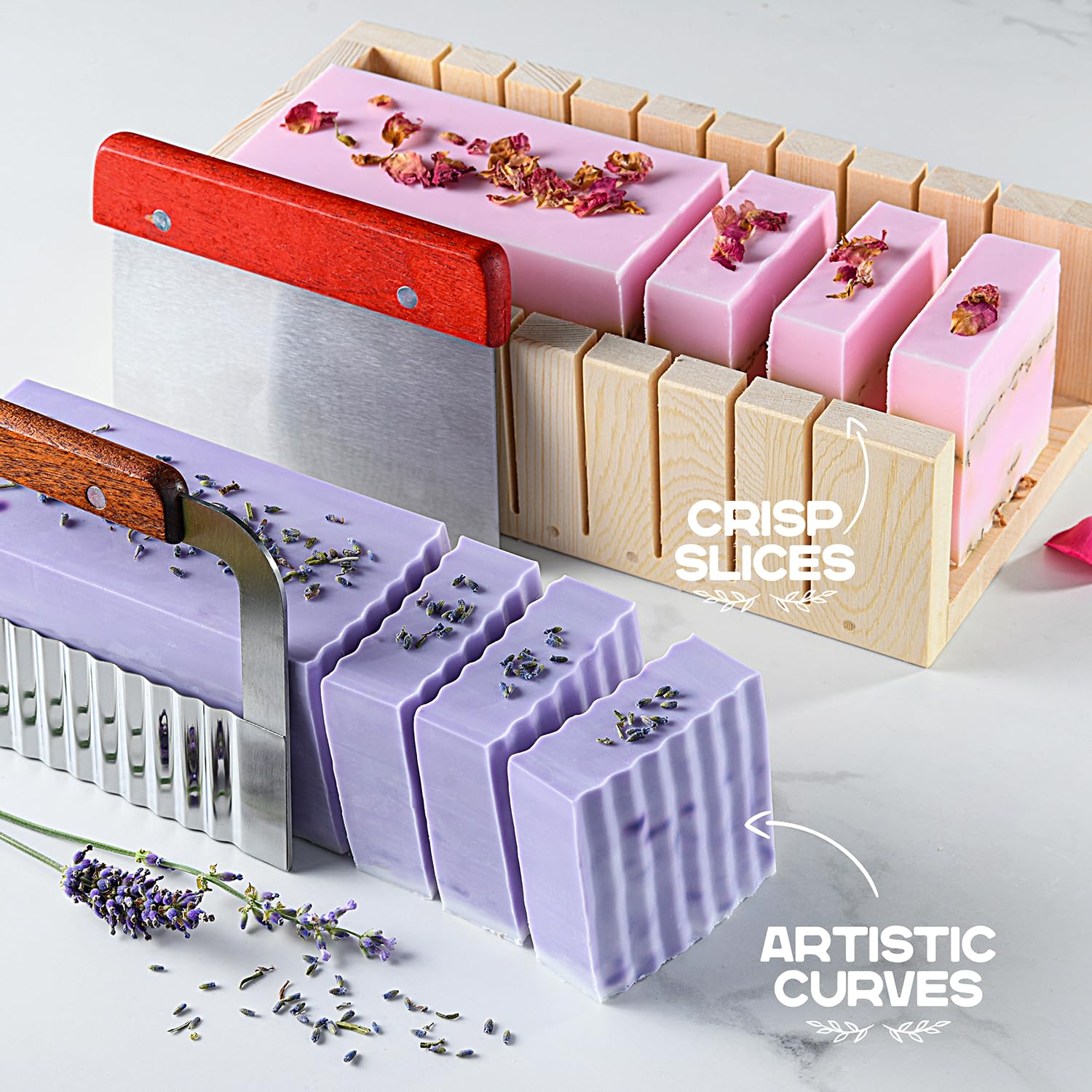 Soap Making Kit with Melt & Pour Base, Cutting Box, Molds, Fragrances - For Adults & Kids by Prime Creations