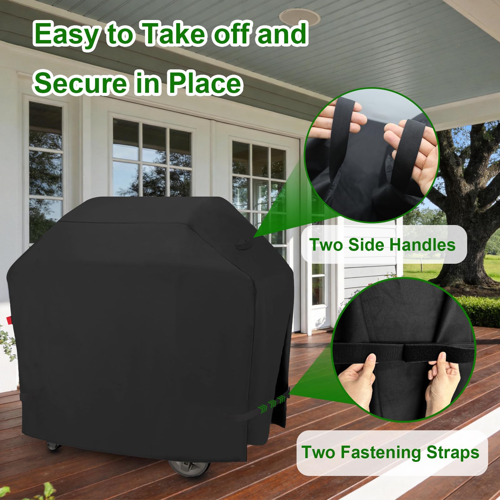 Outdoor Waterproof Grill Cover,Fits Weber Genesis 4 Burners 400 Series: E-415,S-415,Summit 400 Series : E-420,E-470,S-420,S-470,Heavy Duty BBQ Cover 67"