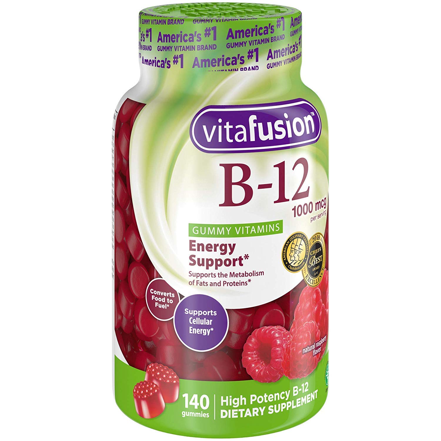 Vitafusion B-12 1000mcg Gummy 140 Count (Pack of 2)