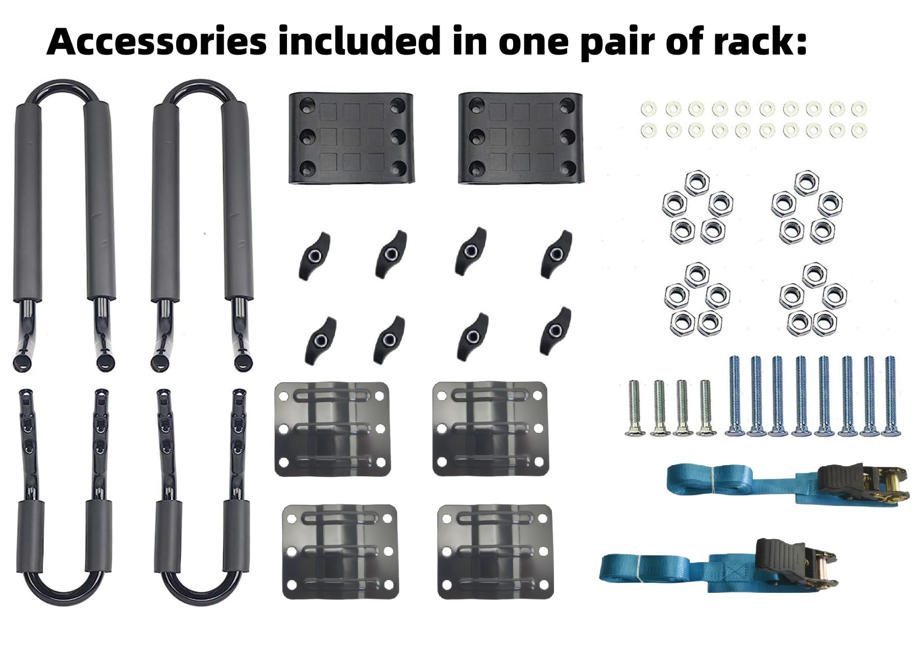 2 Pairs Kayak Roof Rack for Car Top Roof Mount Carrier J Cross Bar Canoe Boat