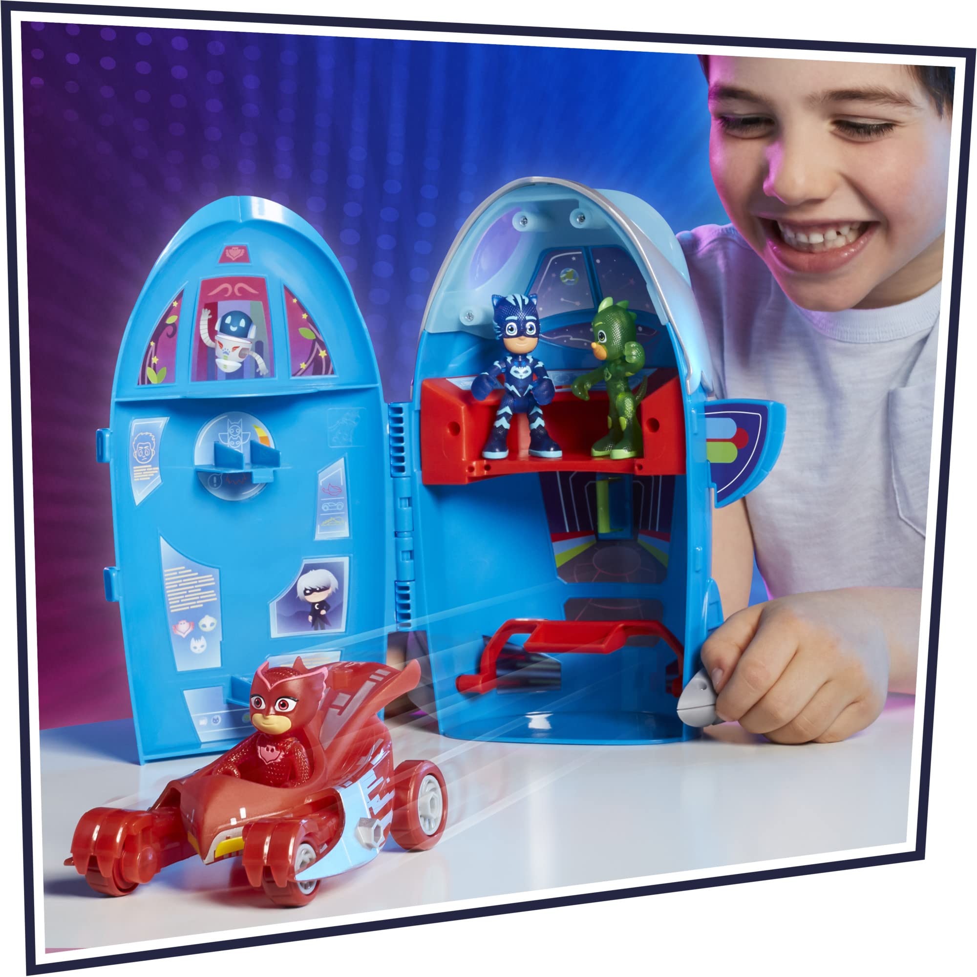 PJ Masks PJ Ultimate Adventure Set Preschool Toy, Rocket HQ Playset with 3 Action Figures and 3 Vehicles, Age 3 and Up (Amazon Exclusive)