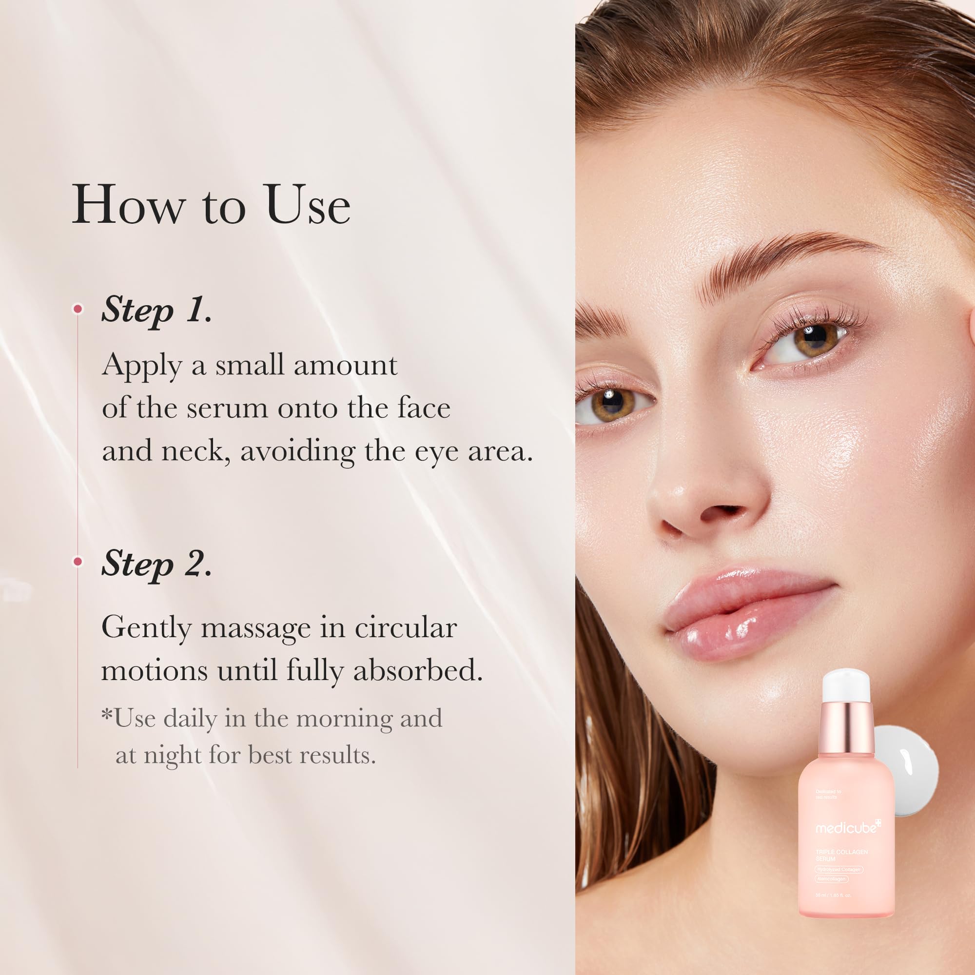 medicube Triple Collagen Nourish and Hydrate Duo: Triple Collagen Cream and Triple Collagen Serum | Niacinamide, Hyaluronic Acid for Glowing, Fimer-Looking Skin | Korean Skin Care