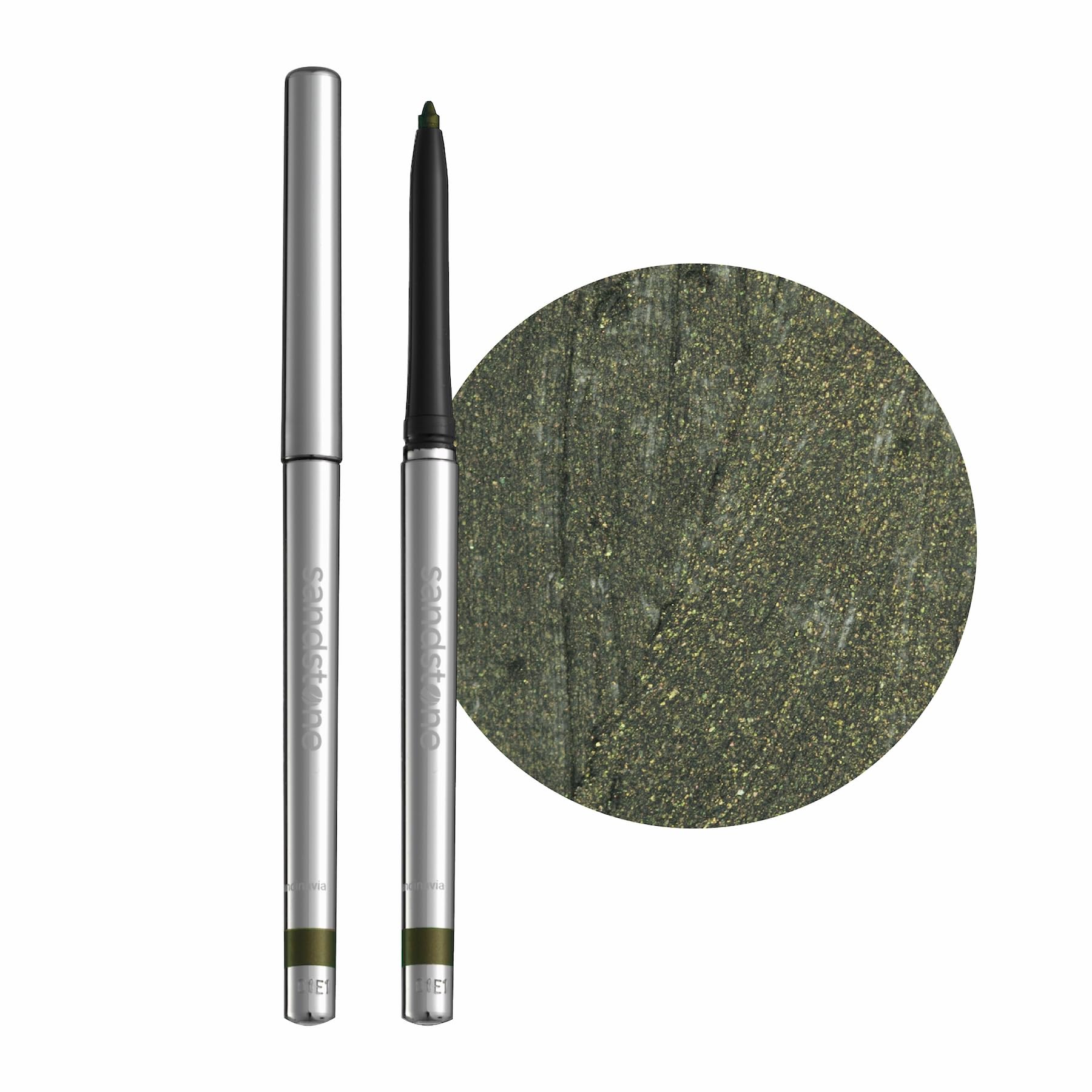 Sandstone Scandinavia Hypoallergenic Waterproof Metallic Eyeliner Pencil – Green – Fragrance-Free, Vegan – Smudge-Proof Eye Liner for Sensitive Eyes