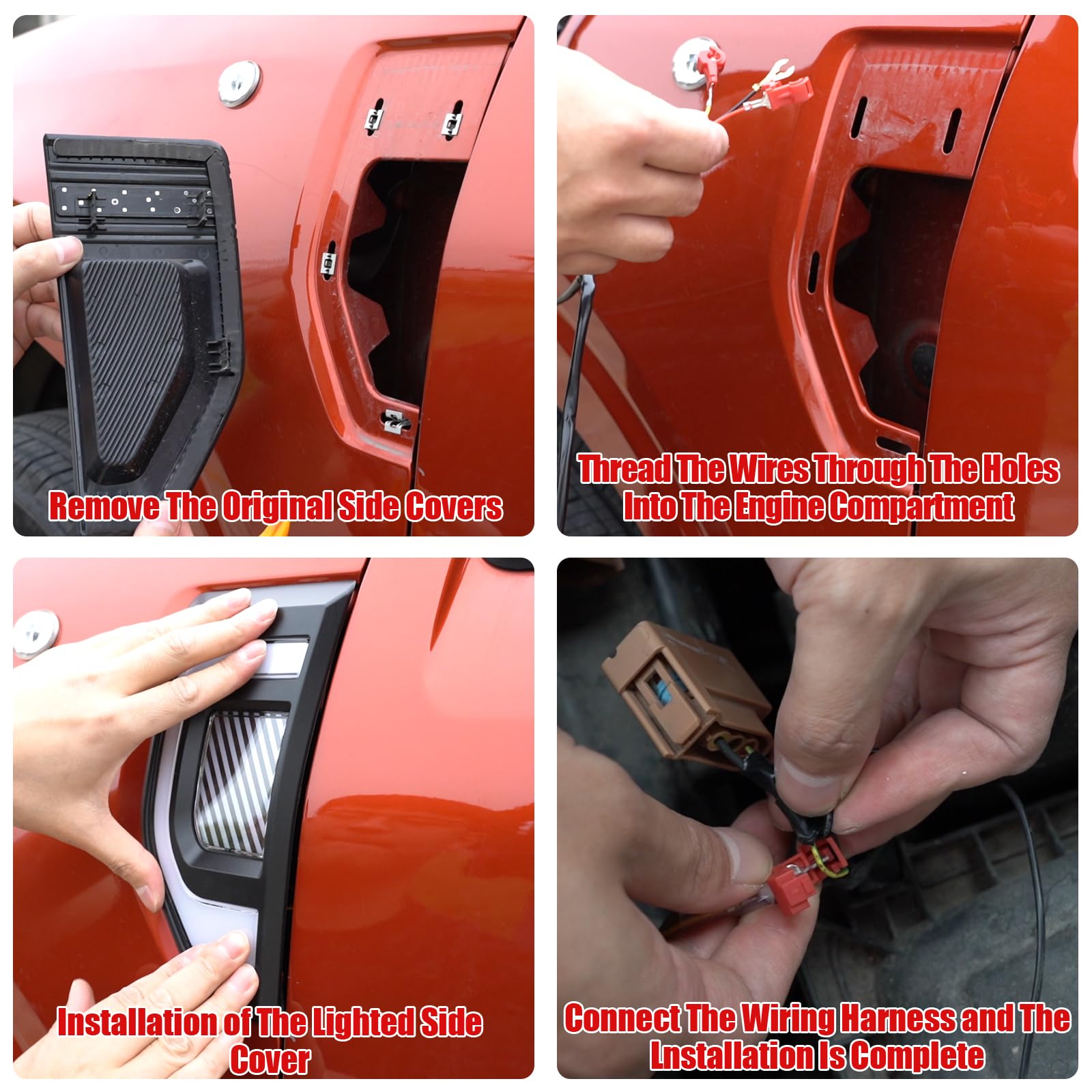 Mabett Side Marker Lights for Ford Maverick 2024 2023 2022, LED Lamps with Fuse & Wiring Harness Fit Maverick Accessories (2Pcs)