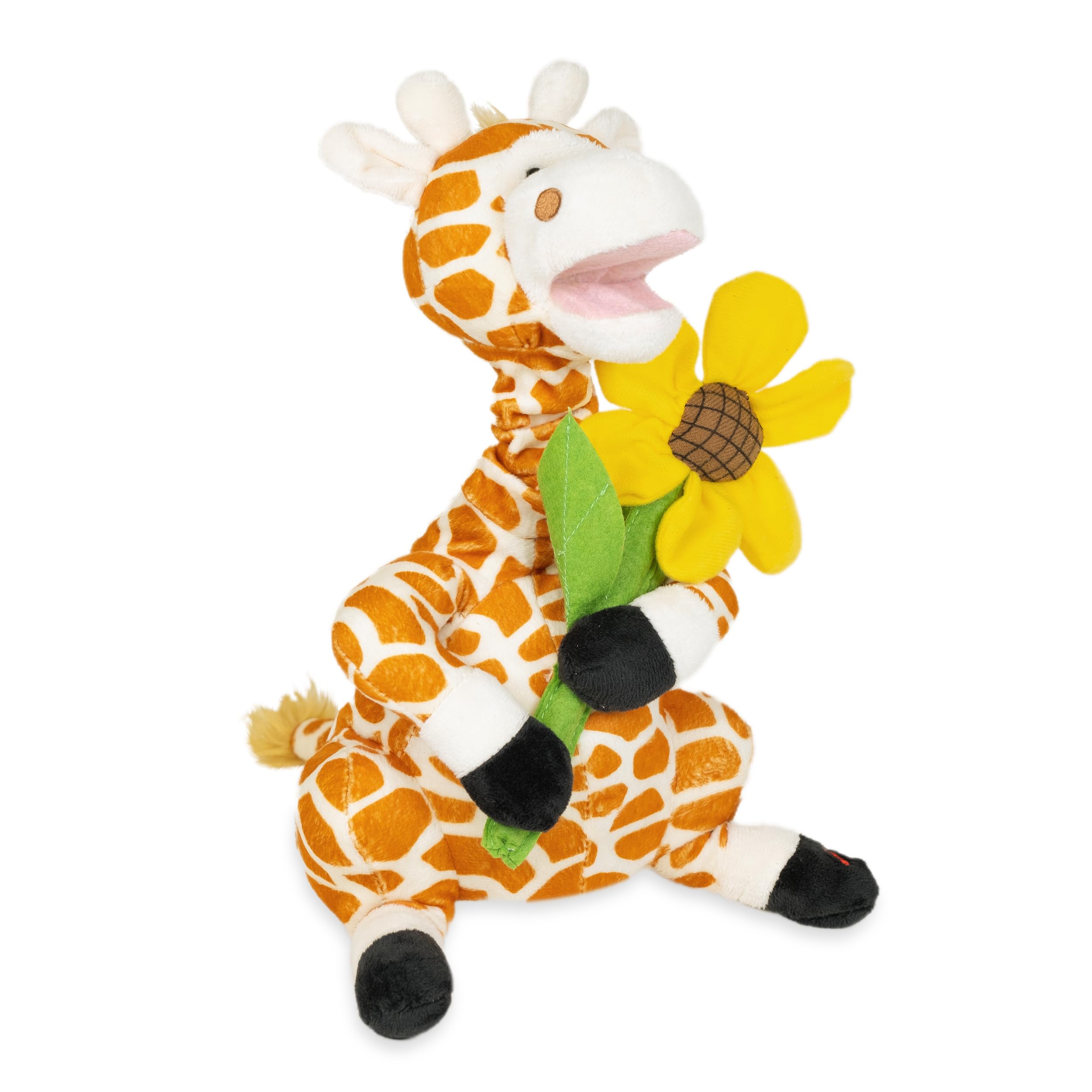 Cuddle Barn - Gerry | Giraffe Animated Stuffed Animal Plush, Neck Grows and Sings Your Love Lifts Me Higher 12 inches