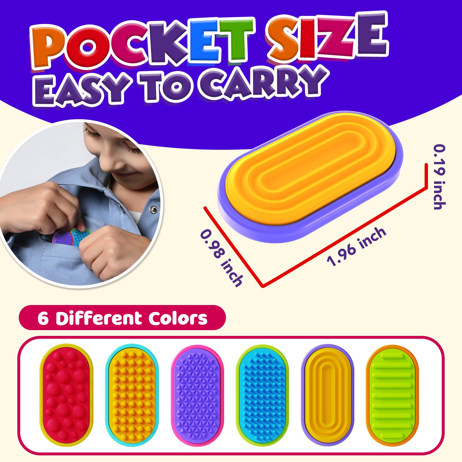 Sensory Fidget Magnet Toys for Kids: Silicone Magnetic Sliders Stress Fidgets for Autism, Stress Small Fidget Toys for Adults Office Desk / Travel Classroom Must Haves, Easter Gifts for Kids