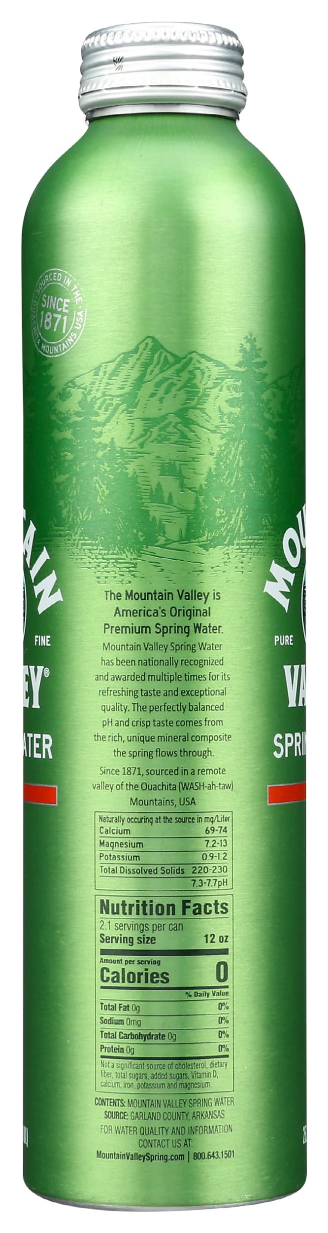 Mountain Valley Water Spring Water, 25.36 FZ