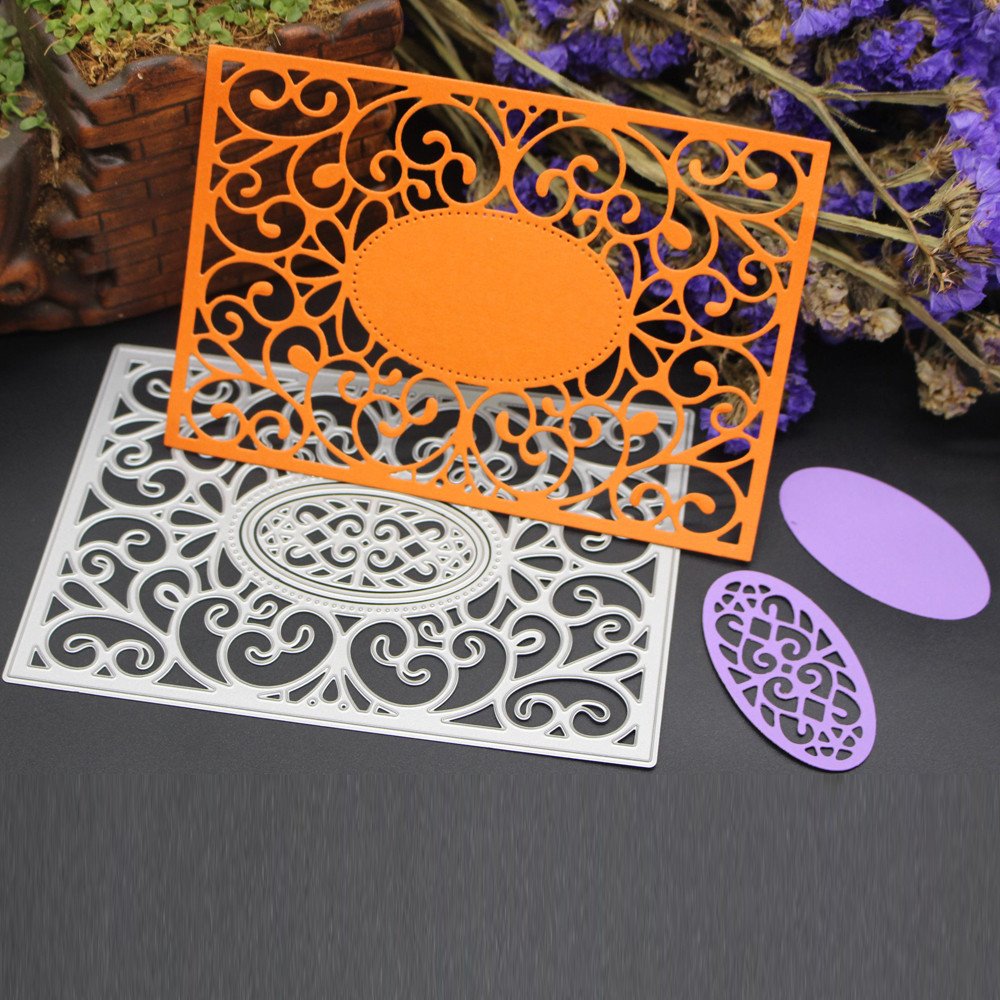 Fabal Frame Metal Cutting Dies DIY Album Scrapbook Card Bookmark Decor Tools Cutting Dies for Scrapbooking (C)