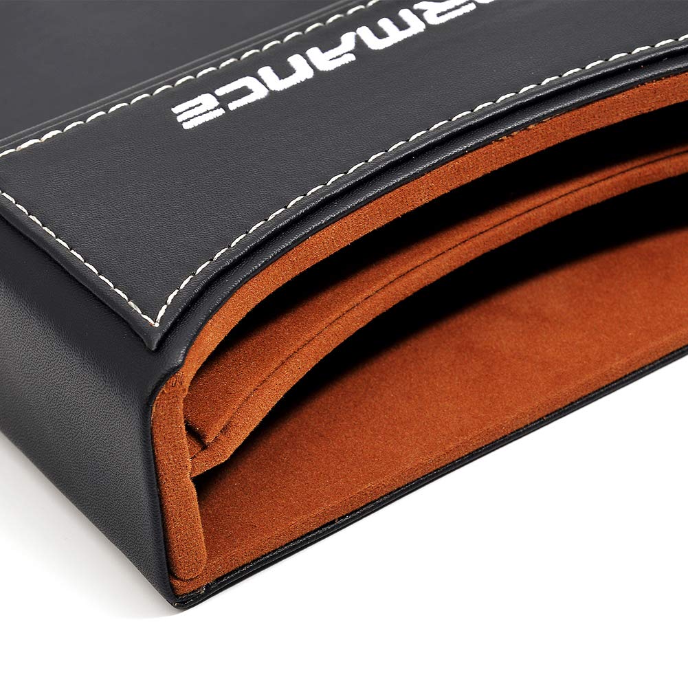 SONZODM Storage Box Seat Gap Filler, Console Organizer, Car Pocket, Seat Catcher, Seat Crevice Storage Box(Black)