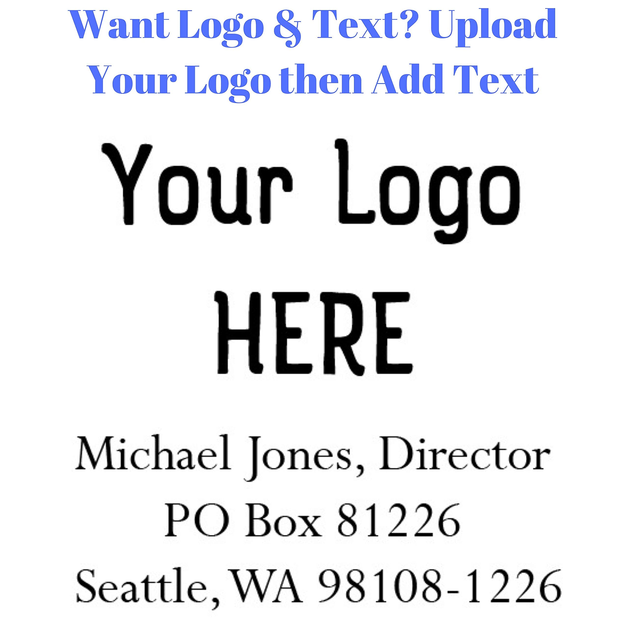 2" Logo Stamp - Custom Stamp - Personalized Business Stamp Self-Inking Black Red Blue Black Ink - Custom Round Text Business Stamp Large 2 Inch Stamper