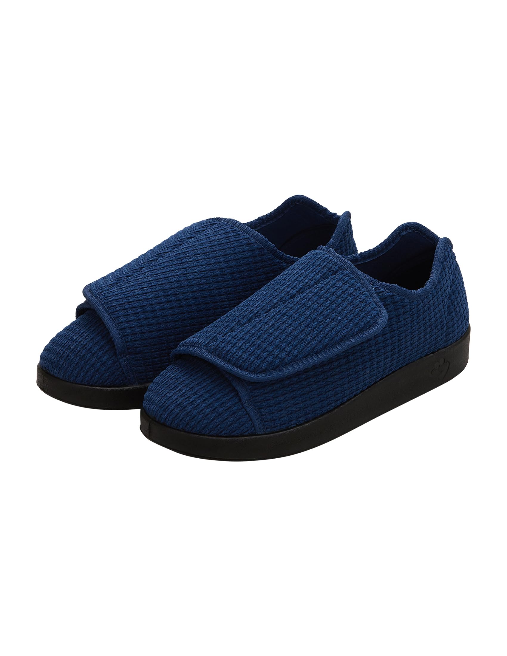 Silverts Diabetic Slippers for Men, Mens Slippers Wide Width, Shoes for Swelling | Non-Slip Footwear for Elderly - Navy/Black 11