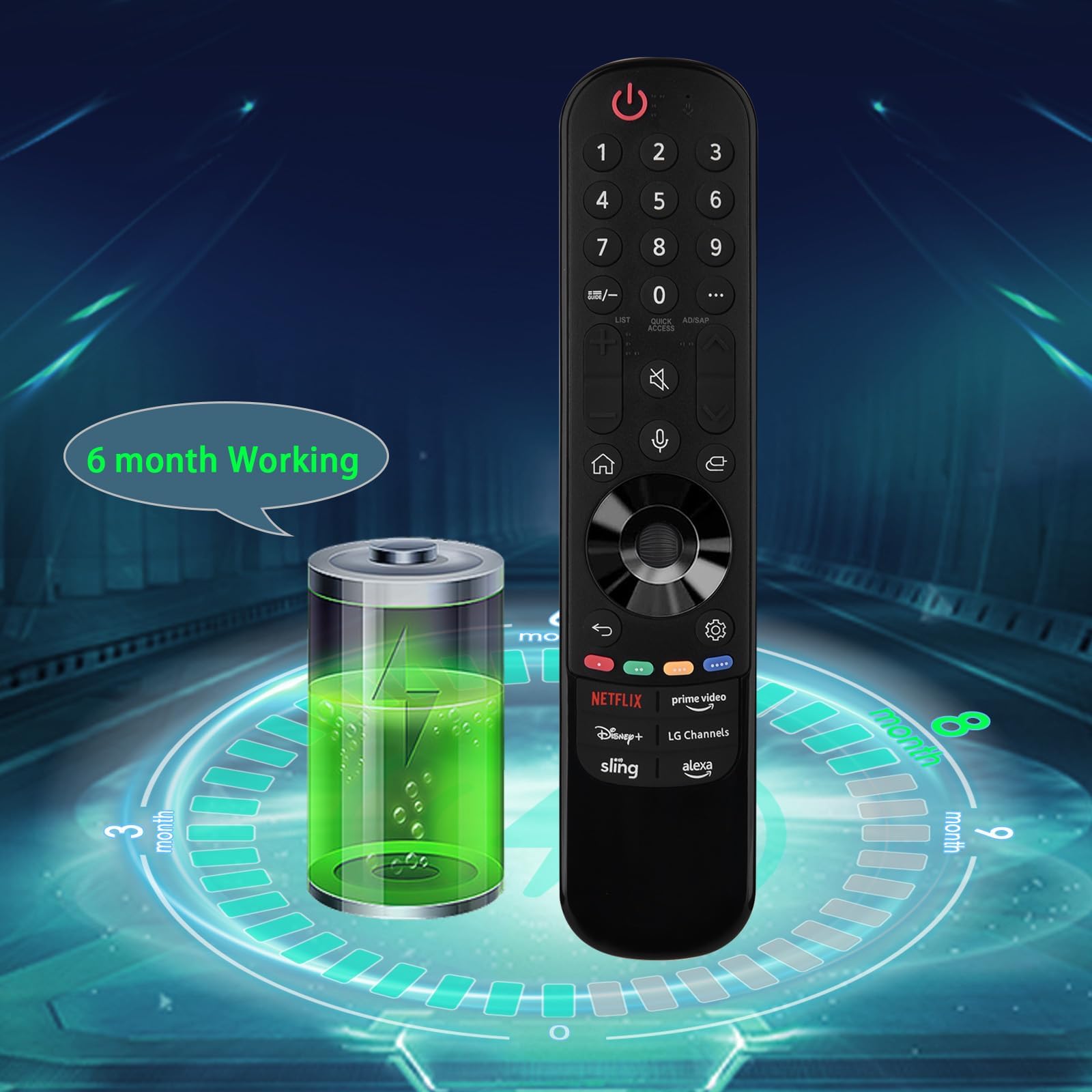 Magic Remote Compatible for LG Smart TV,Universal Replacement Magic Control for 2023 to 2019 LG TV,Compatible AN-MR23GA/23GN,AN-MR22GA/22GN,AN-MR21GA,for UHD OLED QNED NanoCell 4K 8K Models