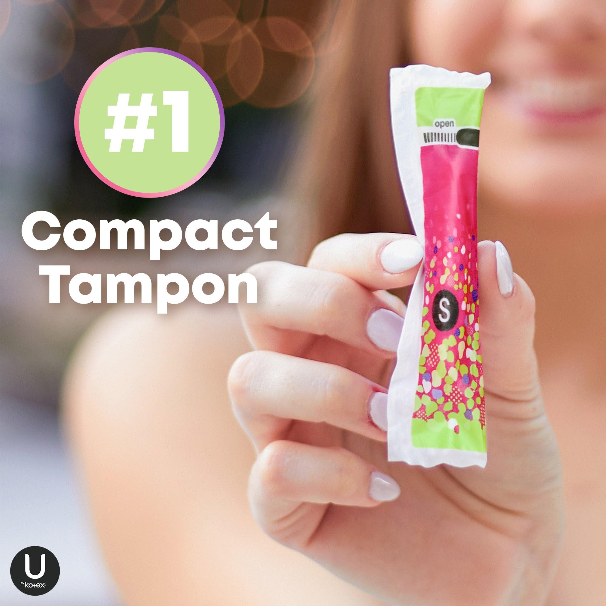 U by Kotex Click Multipack Tampons, Compact, Regular/Super Absorbency, Unscented, 180 Count (6 Packs of 30) (Packaging May Vary)