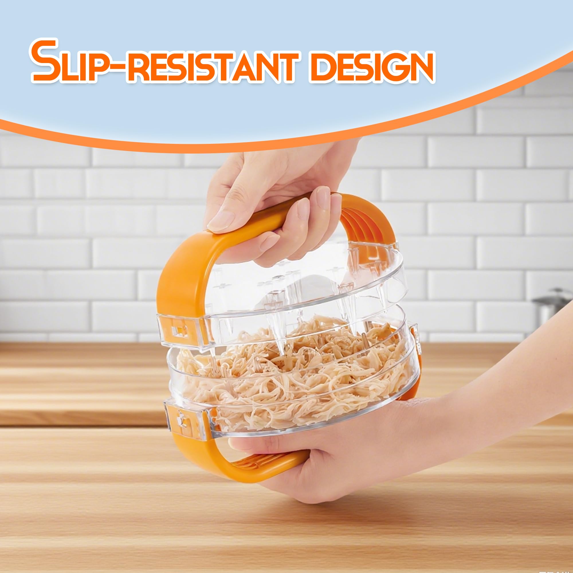 Chicken Shredder - Chicken Breast Shredder Tool Twist, Clear Meat Grinders Shredder Tool Twist for Pork Beef Chicken - BPA Free