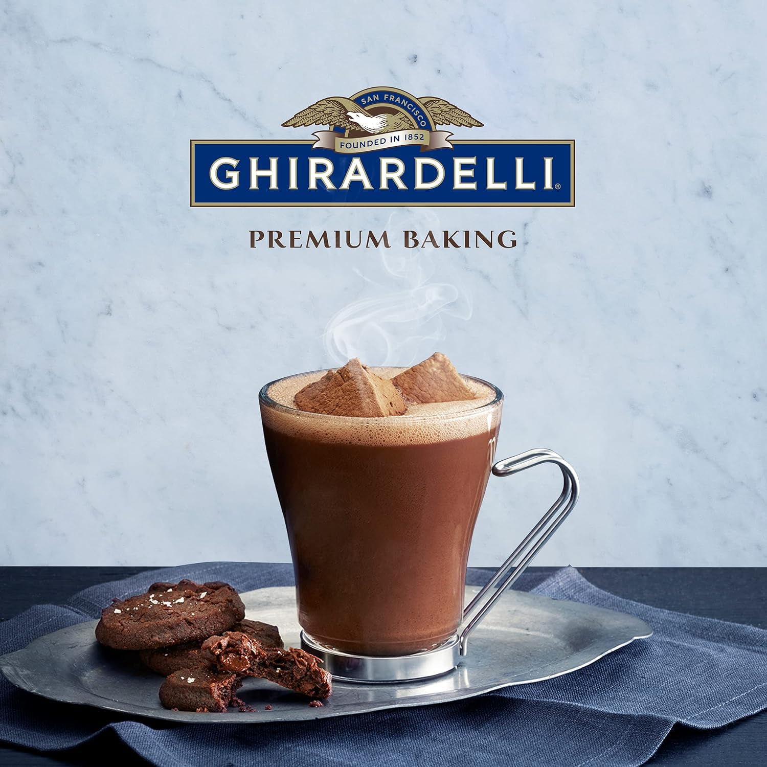 Ghirardelli Double Chocolate Hot Cocoa Mix, 0.85 oz Packets (Pack of 25)