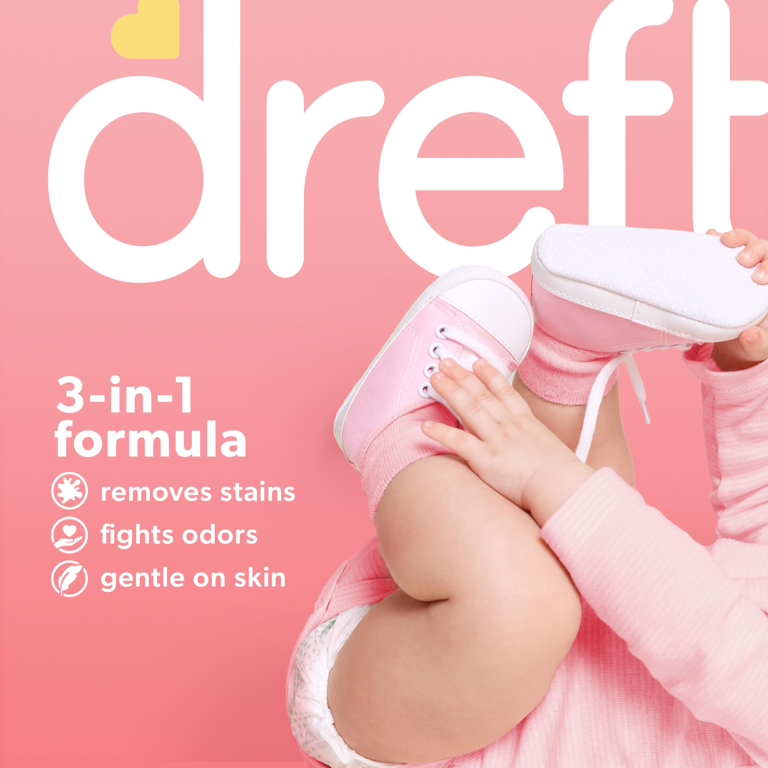 Bundle of Dreft Stage 1: Newborn Hypoallergenic Baby Laundry Detergent Liquid Soap, 46 Fl Oz, (Pack of 2) + Dreft Blissfuls In-Wash Scent Booster Beads, Baby Fresh, 13.4 oz