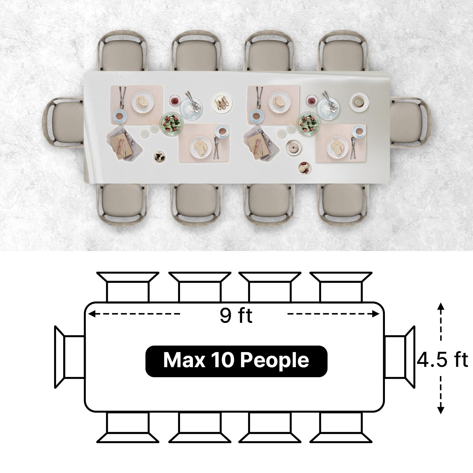 PartyWoo 3 pcs Silver Foil Table Cover, 54 x 108 Inch Rectangle Waterproof Tablecloth for 6 to 8 Foot Tables, Disposable Plastic Party Tablecloth for Graduation Wedding Birthday Party Decorations