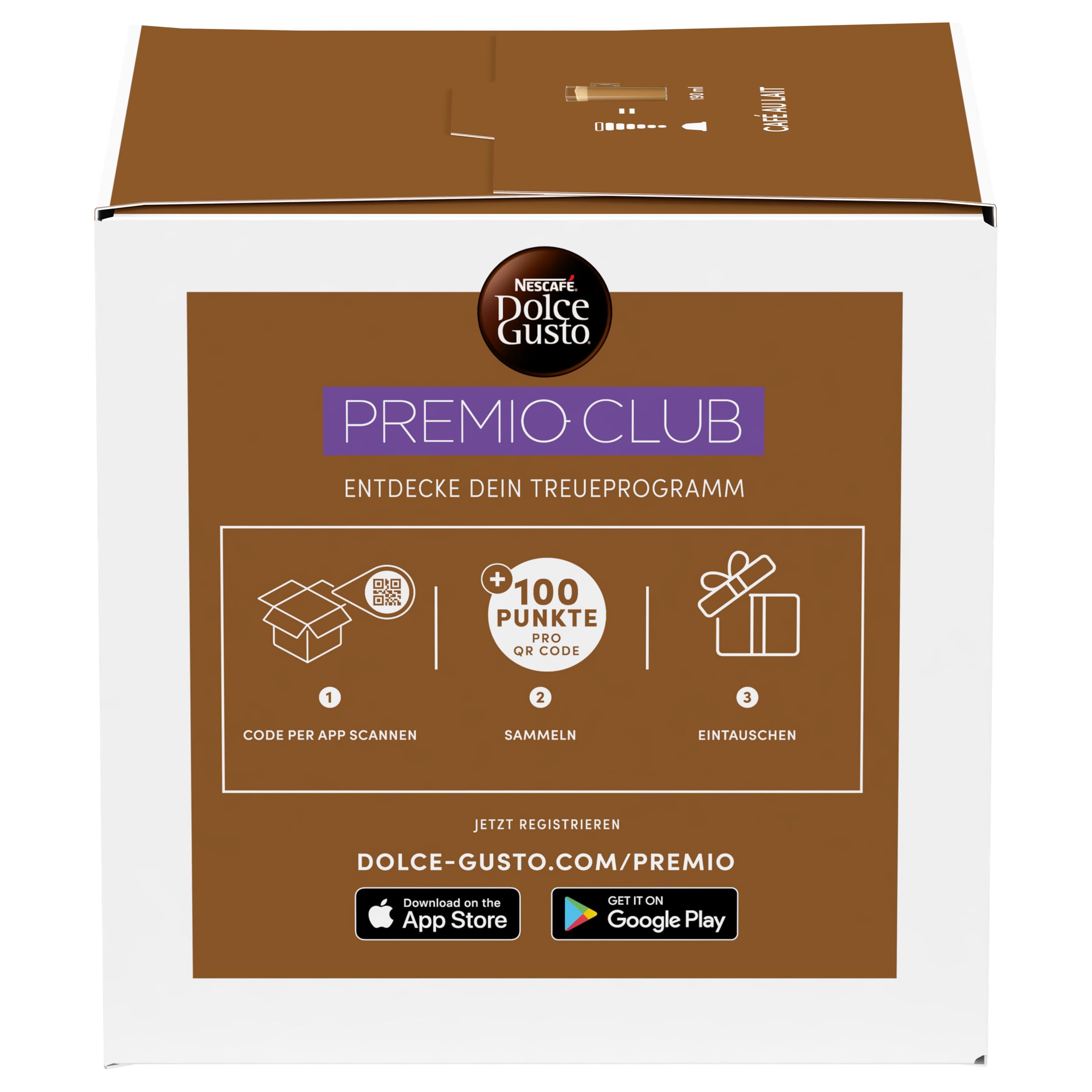 Nescafé Dolce Gusto Café au lait, Pack of 6, 6 x 16 Capsules