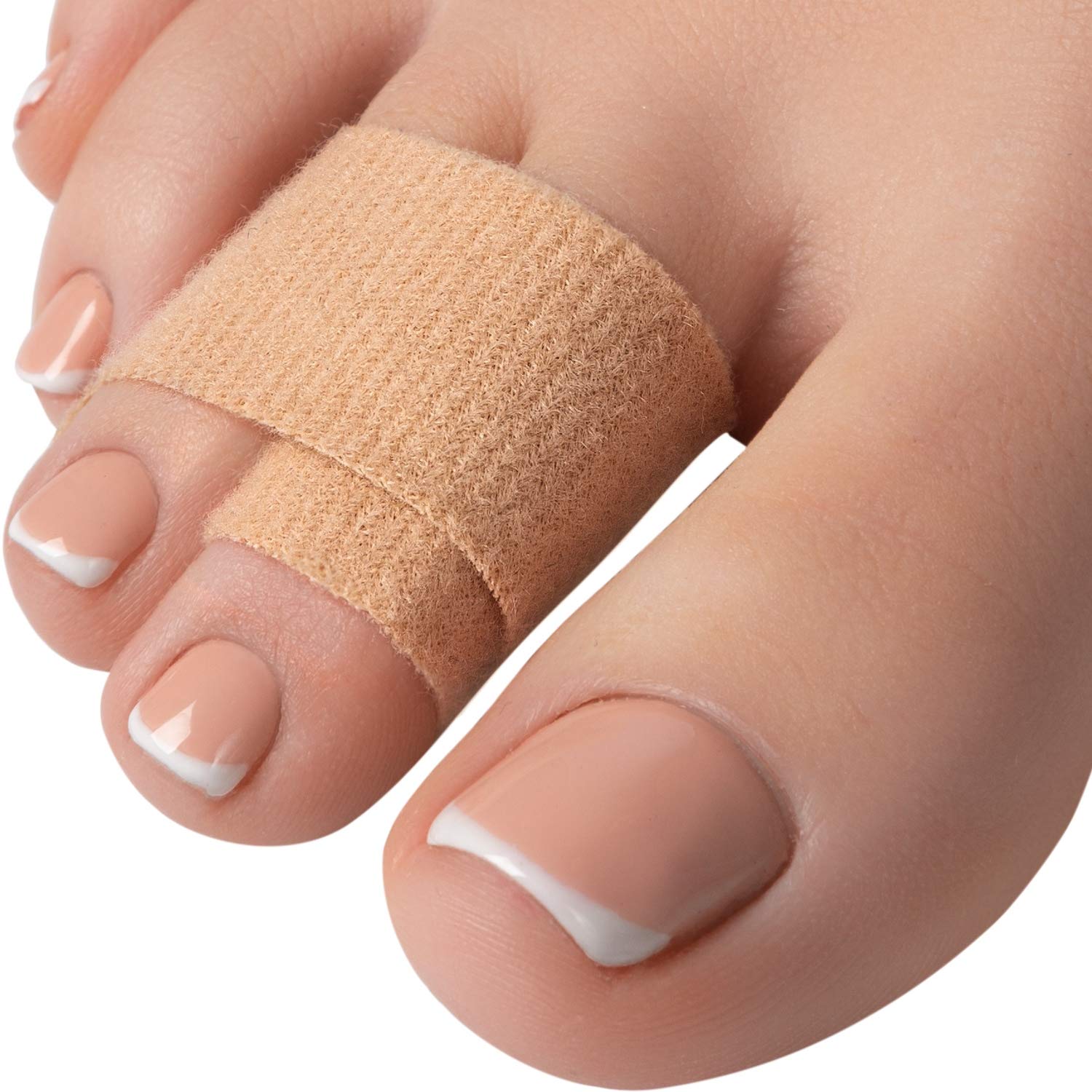 Homergy Hammer Toe corrector for Women and Men, 4 Pack, Reusable Fabric Buddy Wraps for Broken Toes, Hammertoe Corrector