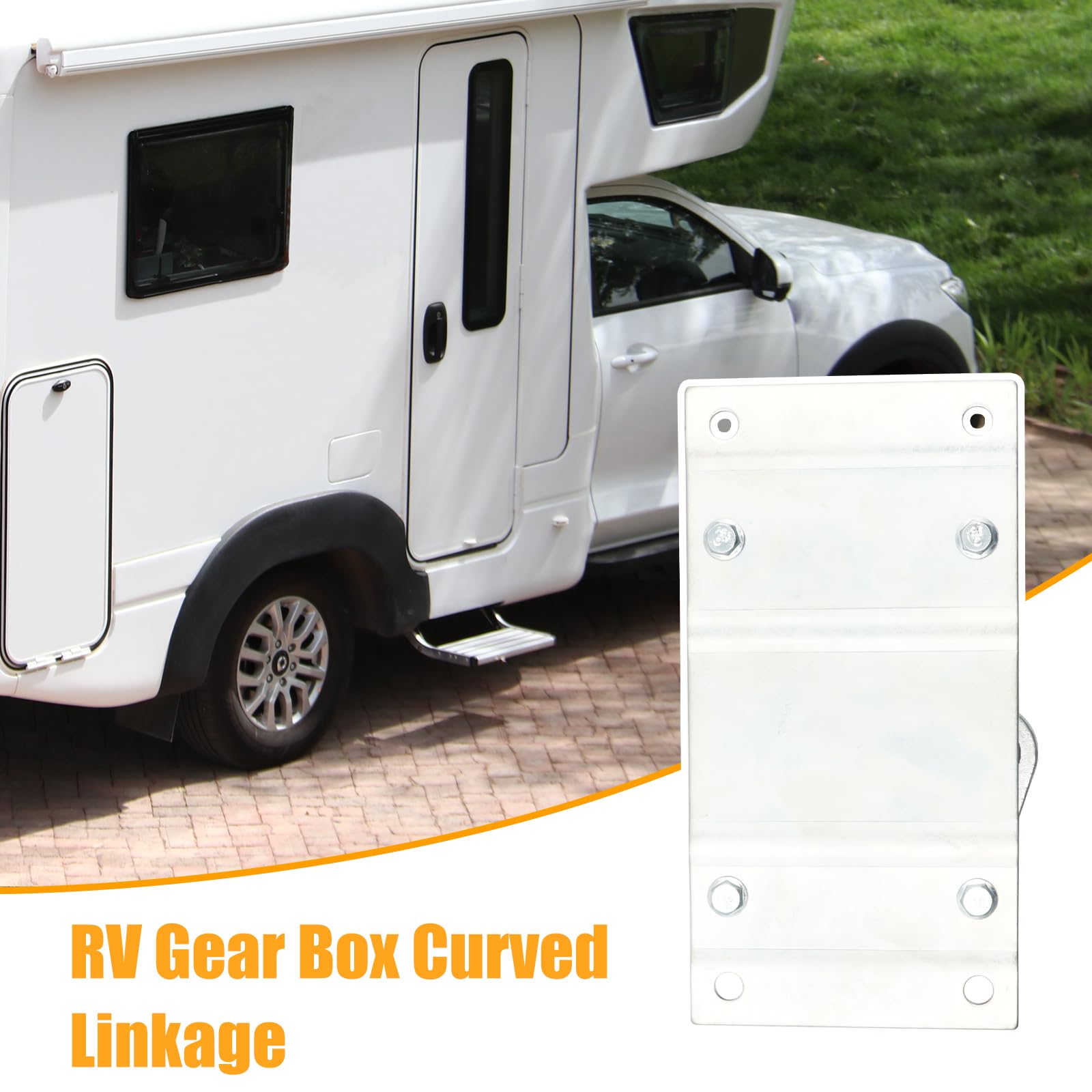 379160 RV Gear Box Curved Linkage 9 Inch for Kwi-kee 22 23 28A 30 32 33 34 35 36 38 40 Series Electric Steps 1104425 Grey