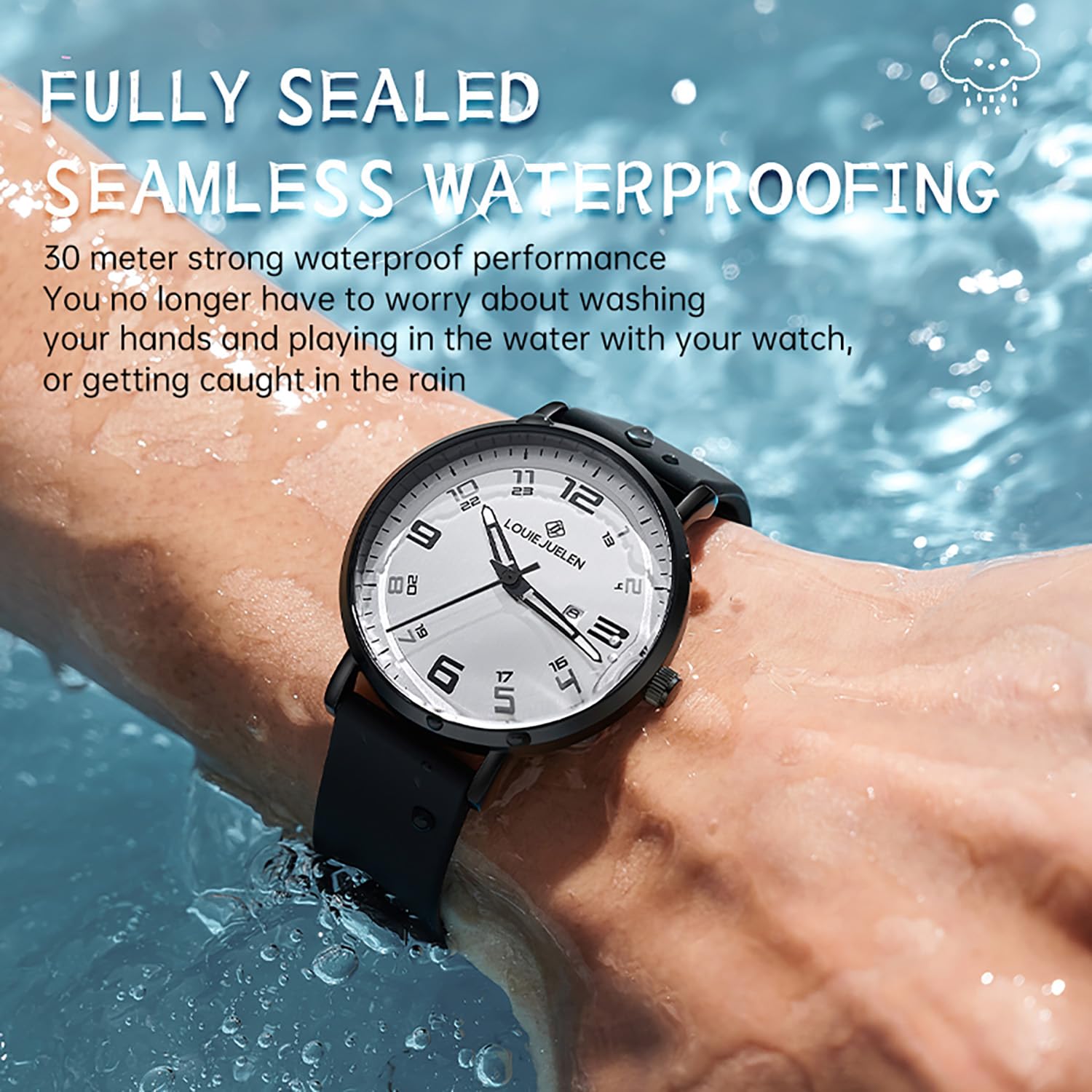 BESTKANG Minimalist Digital Men's Quartz Watch Waterproof Casual Teen Watch Stylish Sports Design Durable Silicone Strap Perfect for Daily Wear Outdoor Activities (Gray)