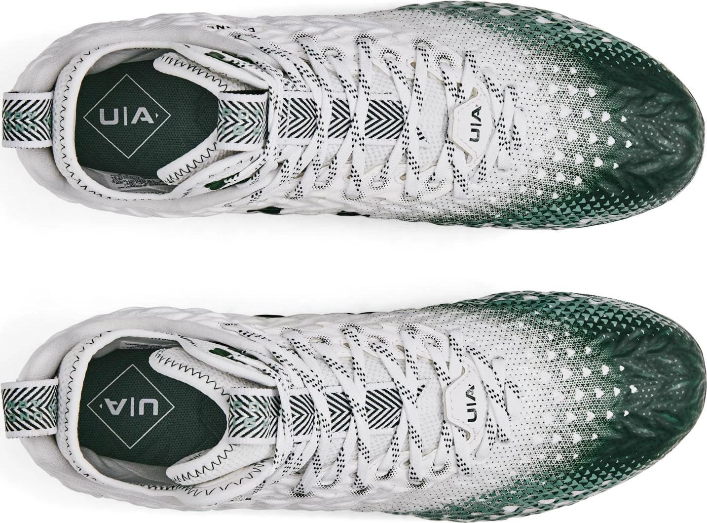 Under Armour Spotlight Clone 3.0 MC Mens Football Cleats White-Forest Green