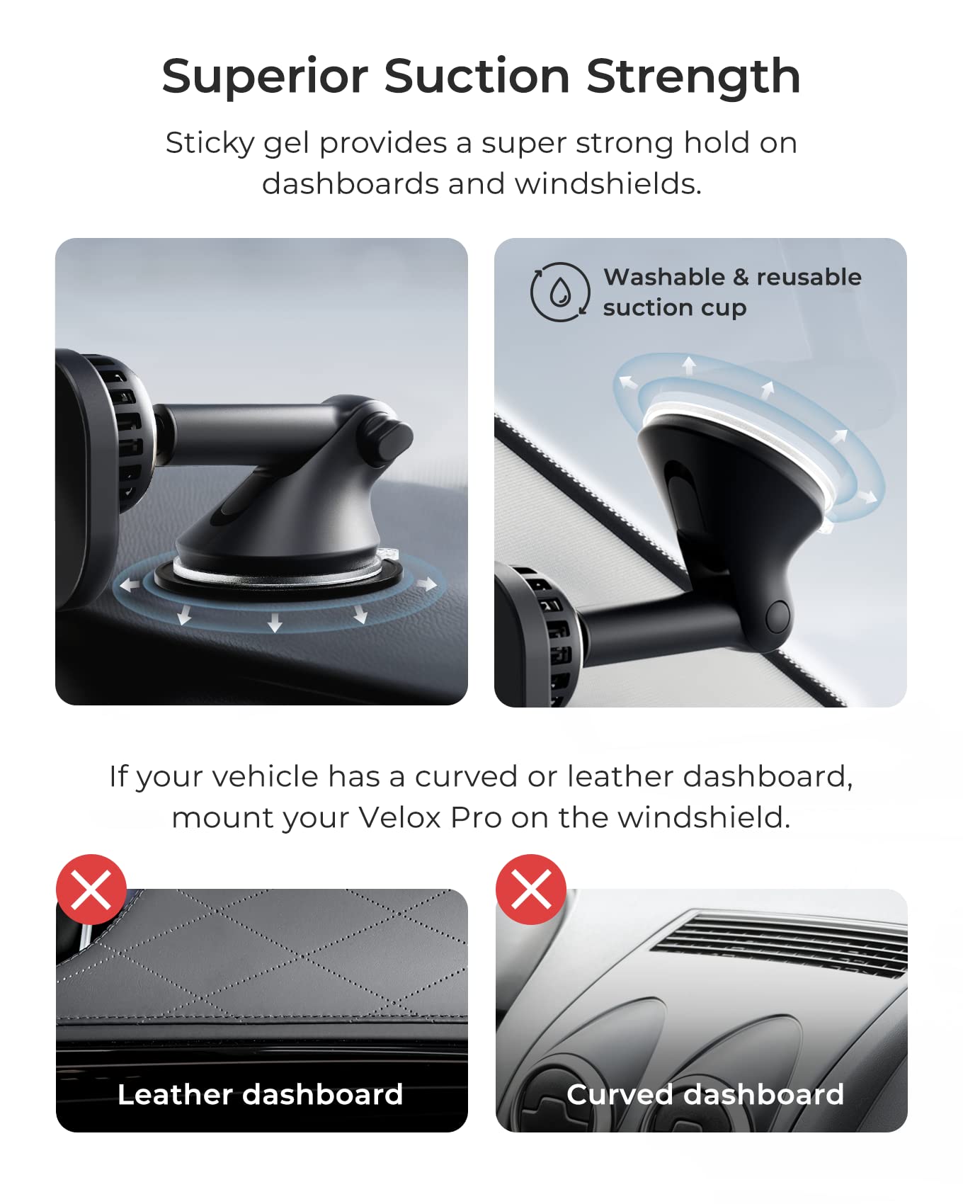 iOttie Velox Pro MagSafe Compatible Dash & Windshield Car Mount with Wireless Charging & CryoFlow™ Cooling Compatible with MagSafe Phones Including iPhone 12/13/14/15/16 Series (Car Charger Included)