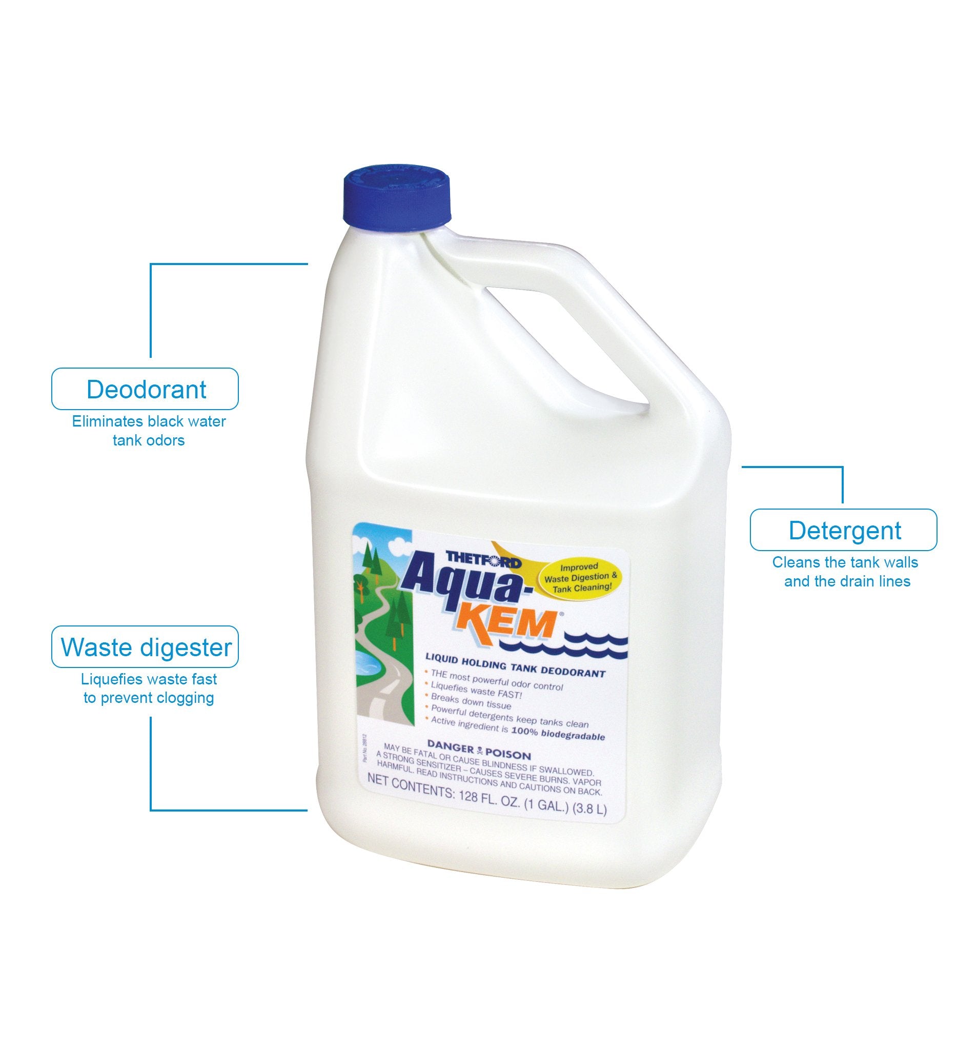 Thetford Waste Holding Tank Treatment, 1 Gallon, White