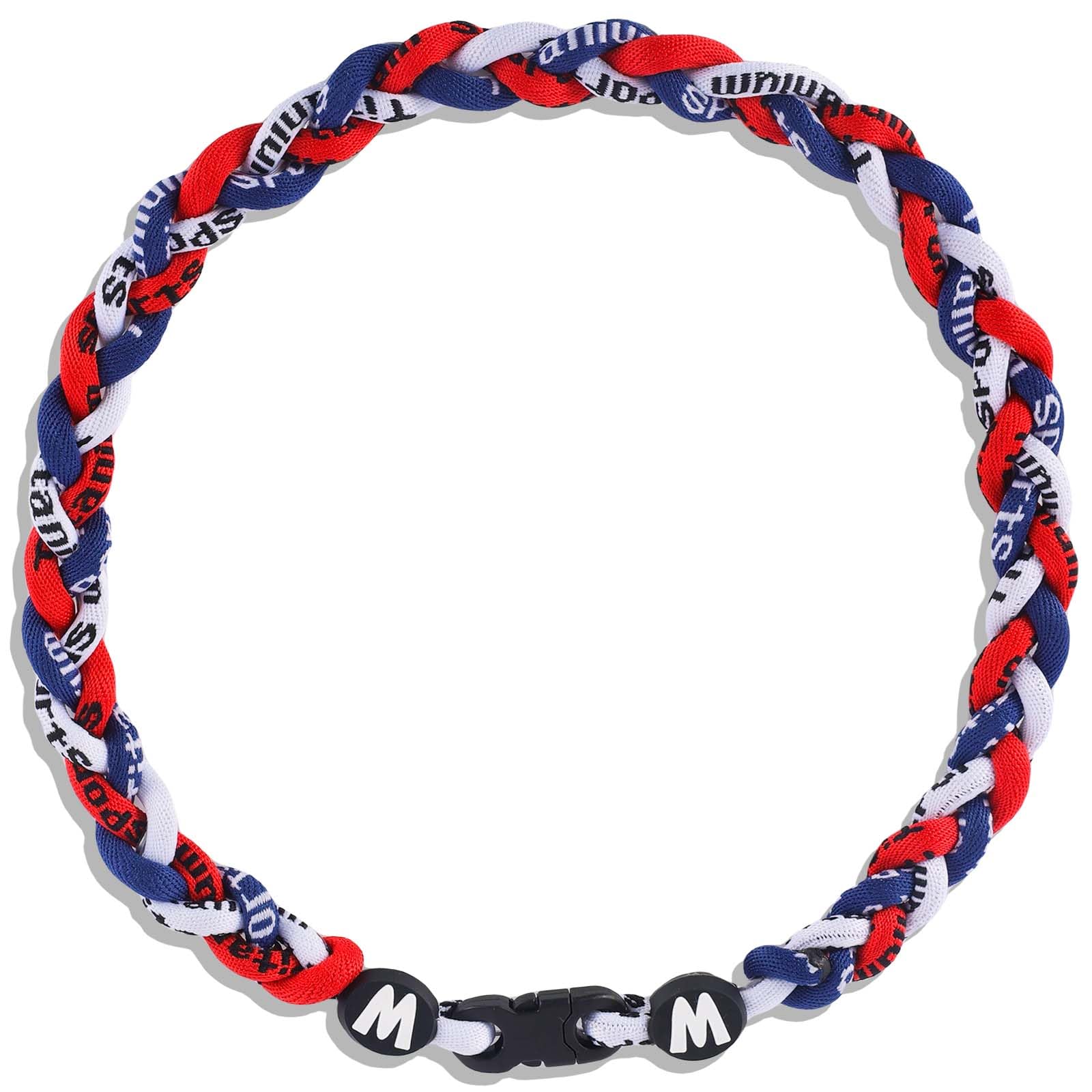 Willtok Premium 18inch Baseball Necklace, Sports Fan Necklaces, Baseball Rope Tornado Necklace