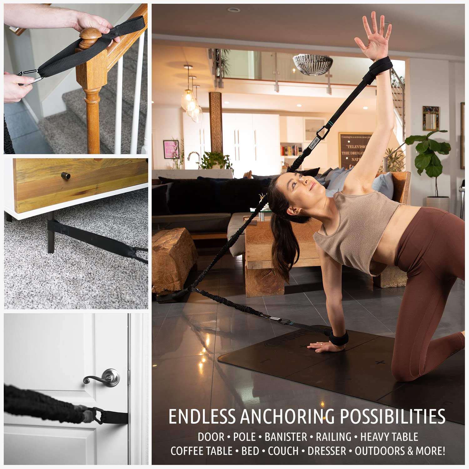 COREFIRST Premium Resistance Pilates System - Reformer Style Pilates–Premium Resistance Bands Set Lightweight Portable Pilates for Home–App Workouts for All Levels (Luxe KIT)
