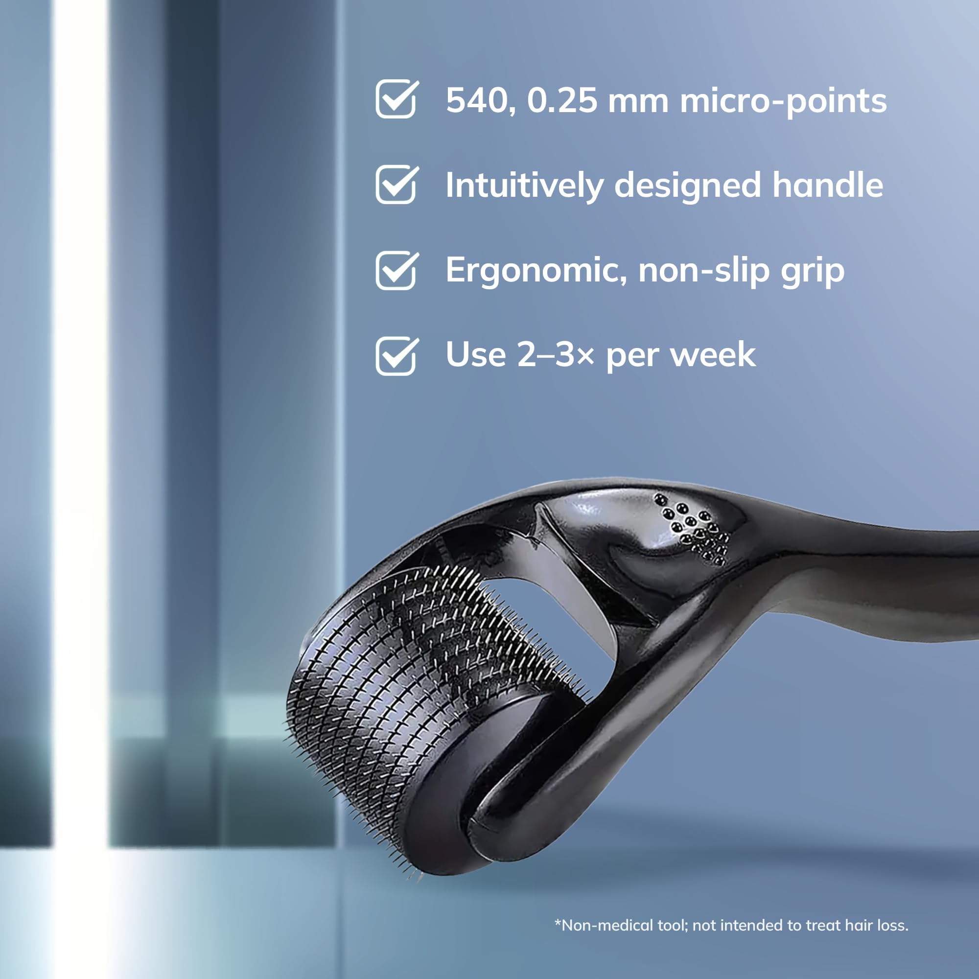 5% Minoxidil Kit for Men and Women with 0.25 mm Derma Roller – Beard Growth Kit & Hair Regrowth Spray – Targets Thinning Hairlines, Crowns & Patchy Beards – 60 mL