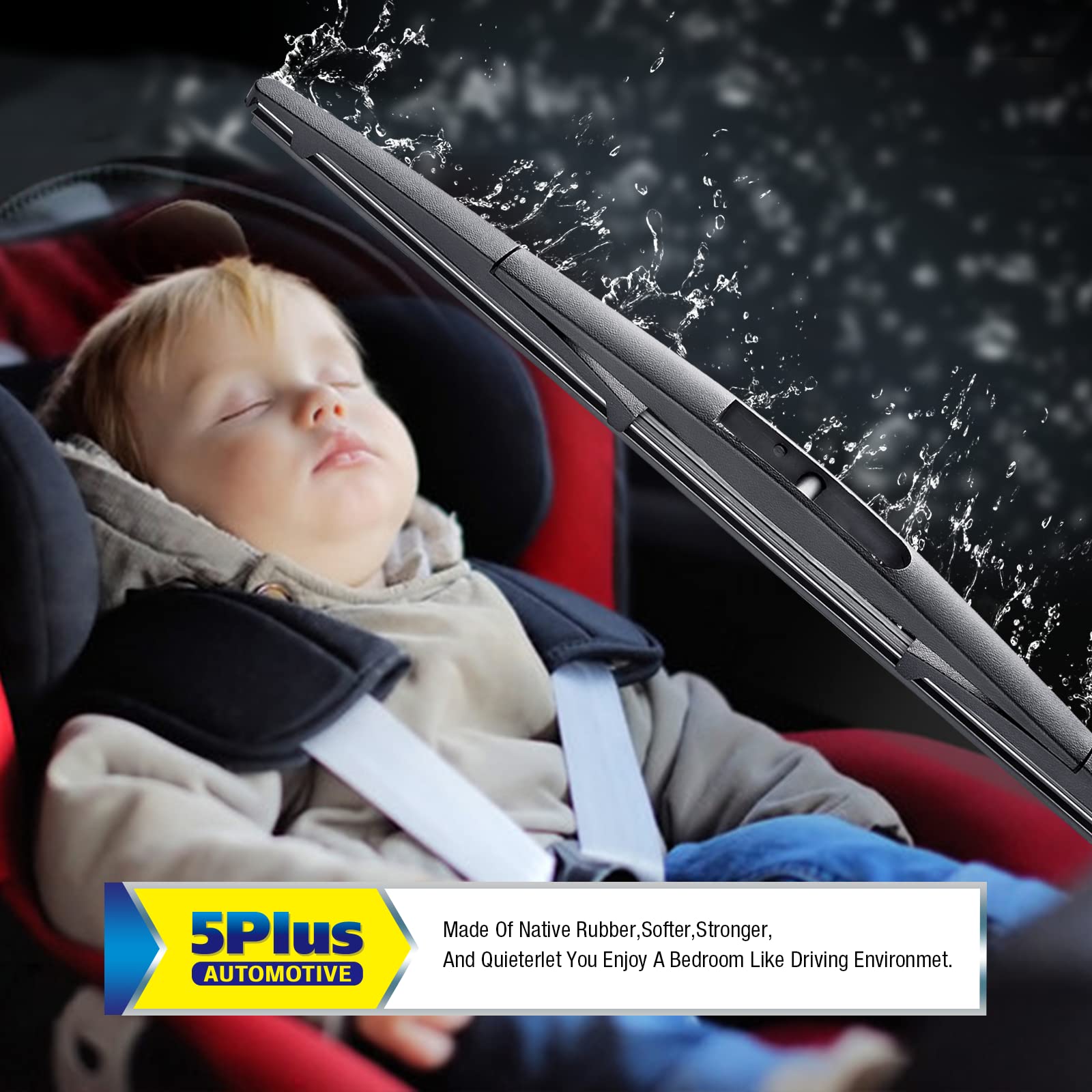 5 PLUS® 14 Inch Rear Wiper Blade Replacement for Subaru Forester 2022-2006 Ascent 2022-2019 Impreza 2011-2004 Outback 19-05 Tribeca 14-06/Honda CRV 11-07 Fit 20-07 BACK Windshield Wiper(14B/H354)