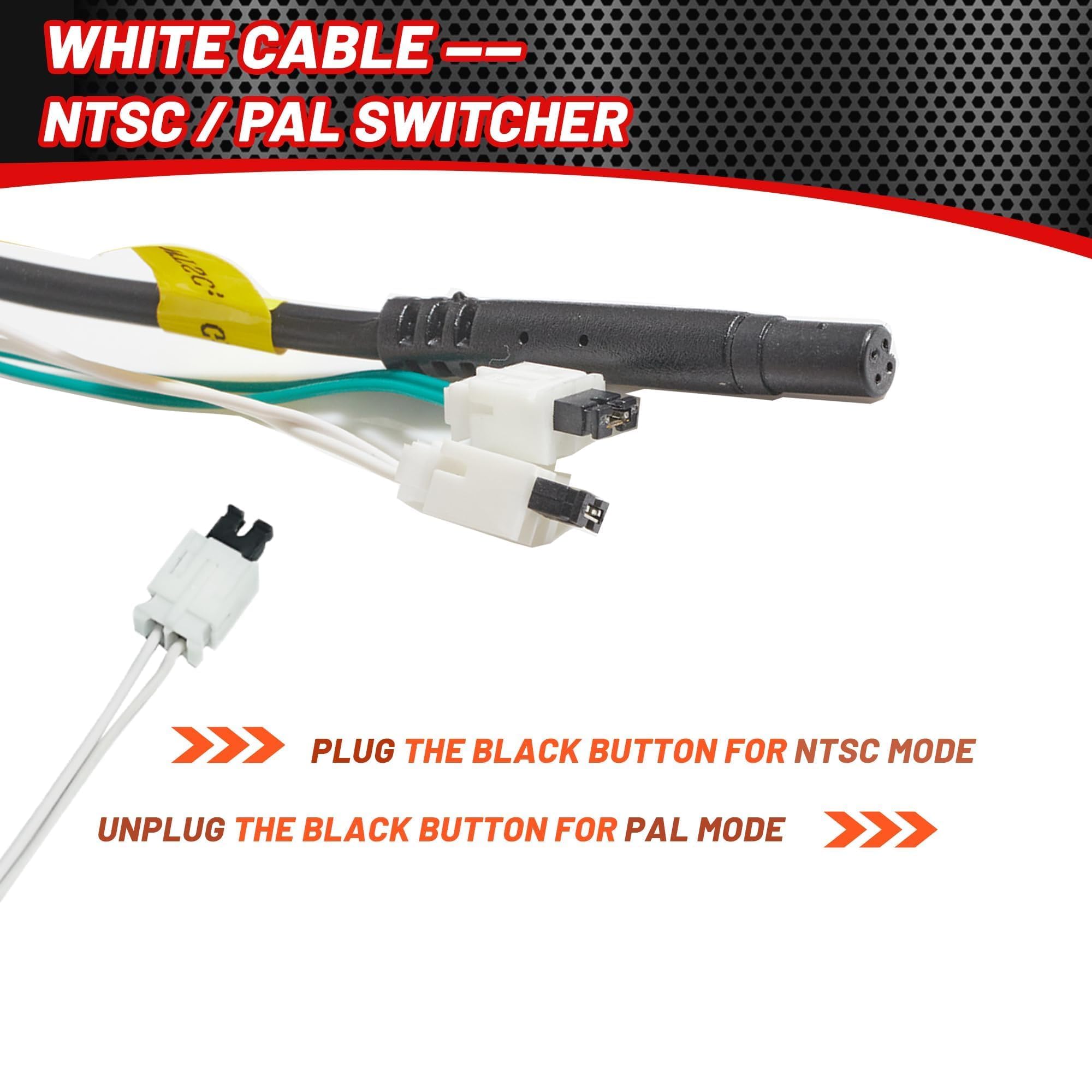 RED WOLF Tailgate Handle Backup Camera Fit for 1999-2006 Chevrolet Chevy Silverado/GMC Sierra 1500 2500 3500HD Pickups Reverse Rear View Backup Camera, Waterproof Guideline w/12V Power Cable RCA Plug