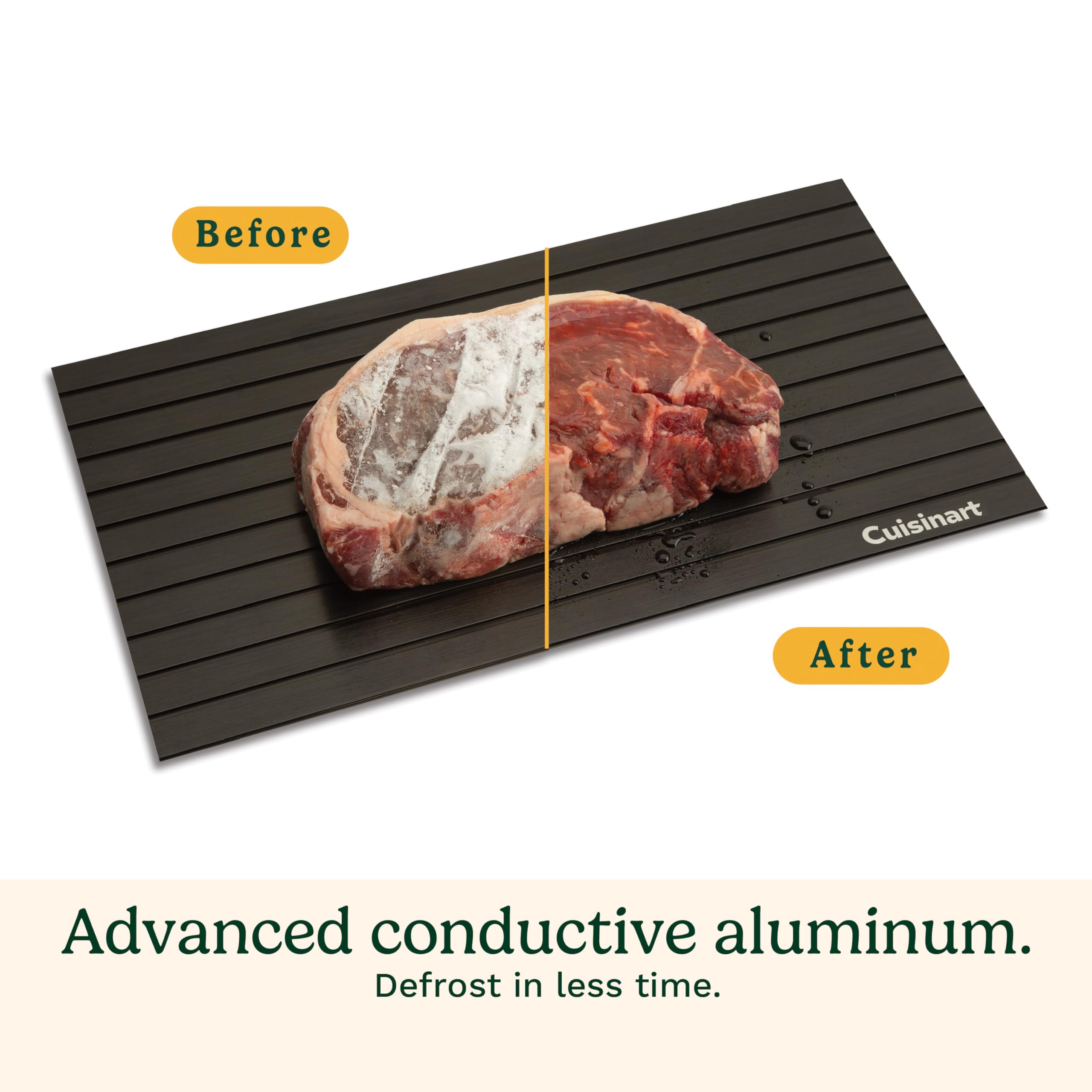 Cuisinart BBQ Defrosting Tray, Conductive Aluminum Rapid Thaw Plate for Frozen Meat, Quick Defrosting Tool that Preserves Natural Flavors, Non Stick Easy to Clean Kitchen Gadget & Grilling Accessories