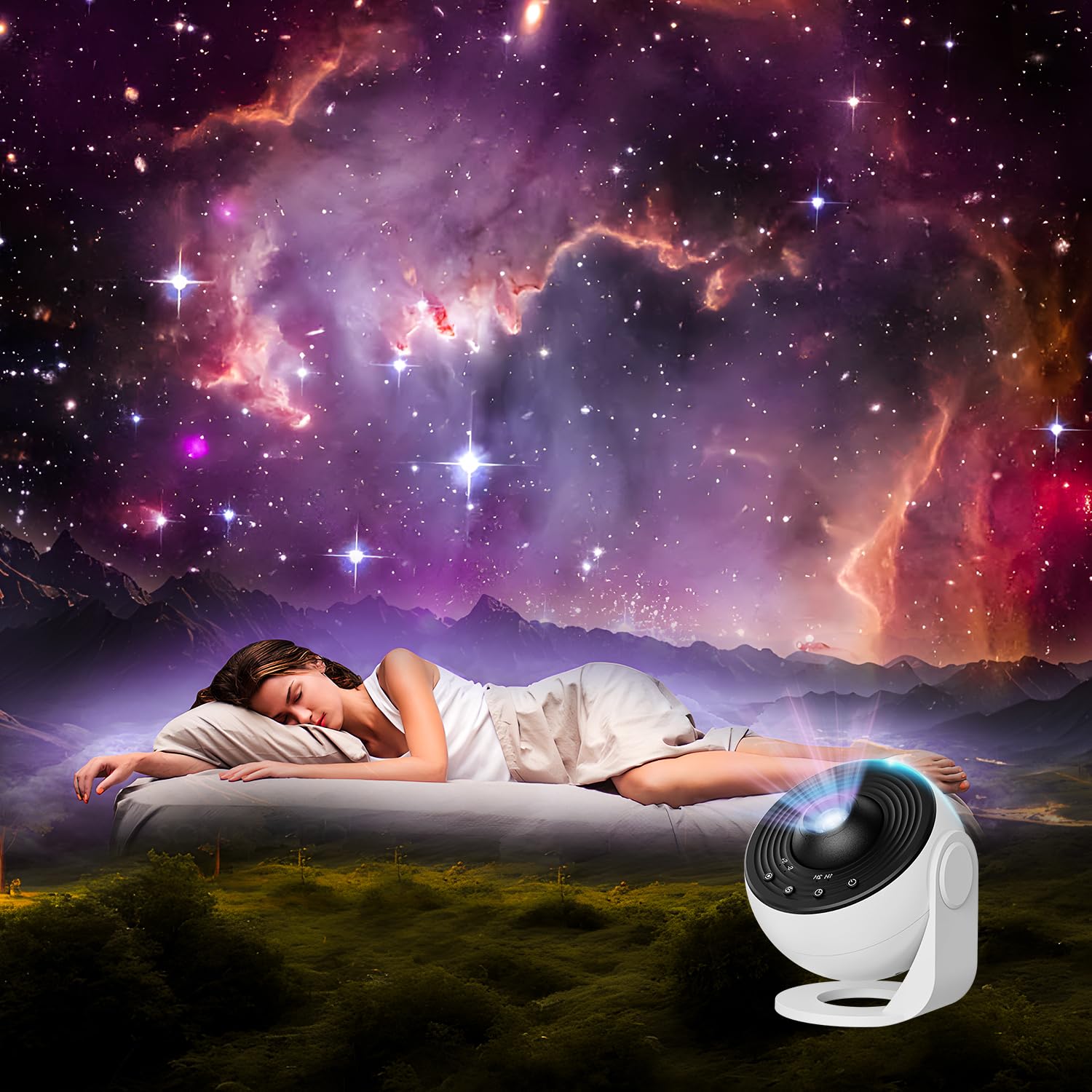 Planetarium Projector for Bedroom, 13 in 1 Star Projector Galaxy Light, Nebula Night Light Milky Way Projector with Timer, LED Space Galaxy Lamp Room Decor for Adults Kids - White