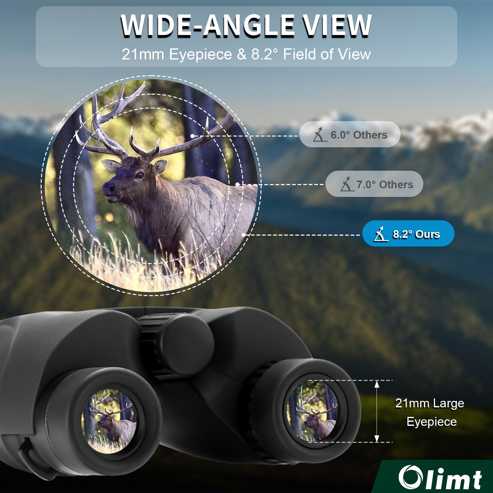 8x25 Compact Binoculars, 8X Small Mini Pocket Portable Size 8.2° Wide Angle View Lightweight 21mm Large Eyepiece ED Lens for Adults Youth Travel Hiking Cruise Safari Birding Sports Wildlife Viewing