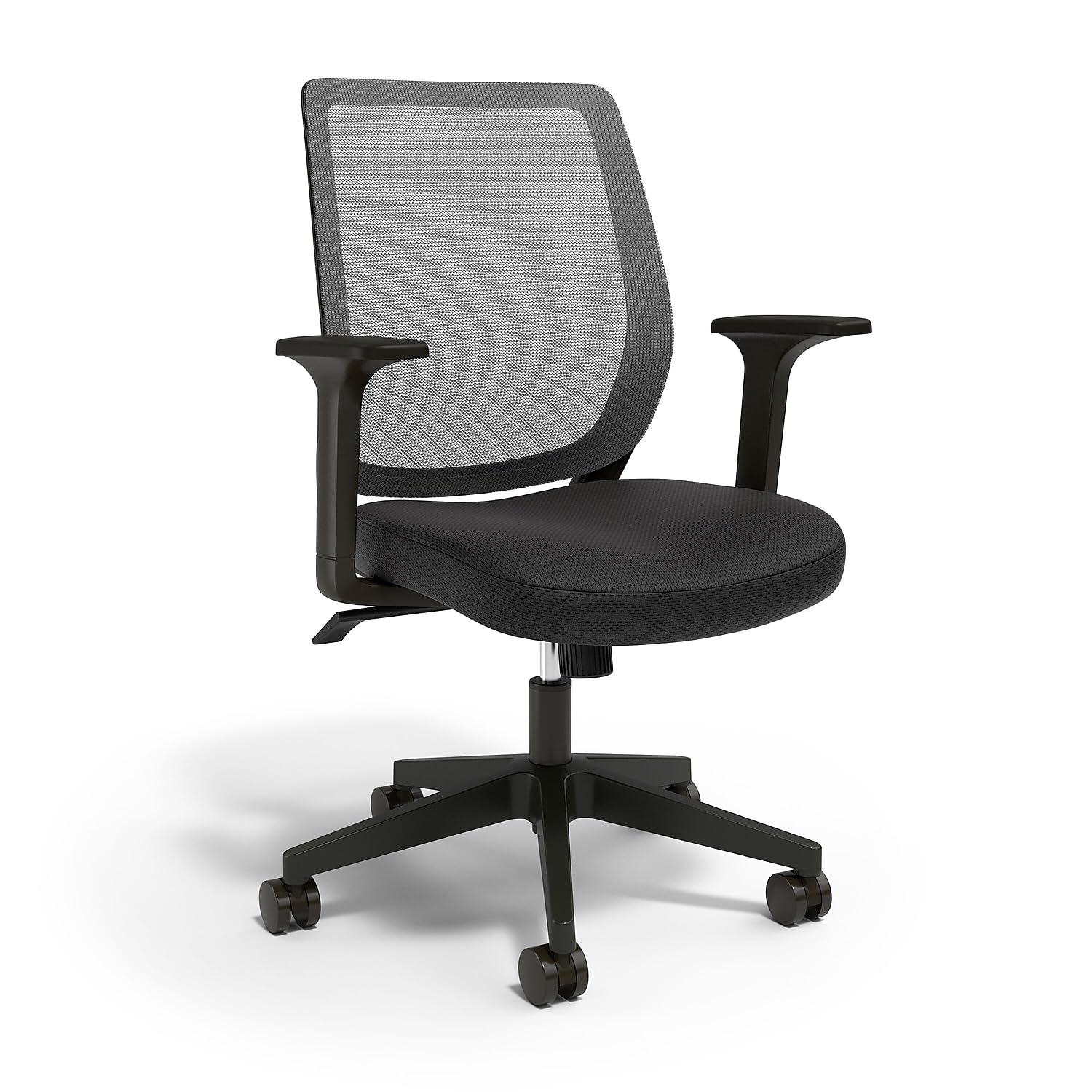 Union & Scale Staples Mesh Back Swivel Office Chair, Ergonomic Fabric Seat, Adjustable Height, Tilt Tension and Tilt Lock, Perfect as an Office or Gaming Chair