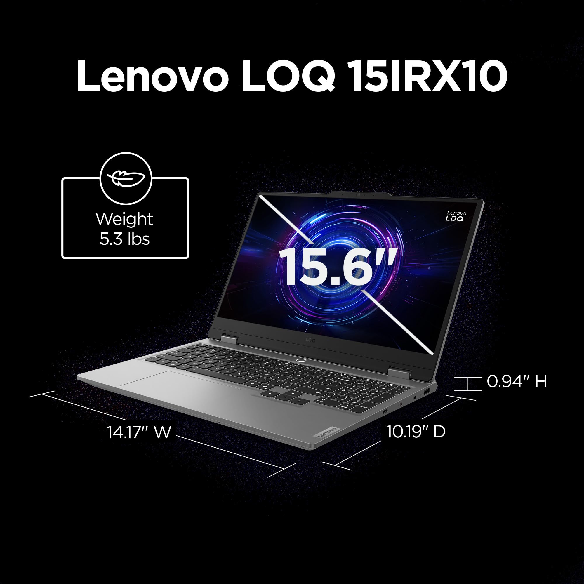Lenovo Legion LOQ – AI-Powered Gaming Laptop - Intel® Core™ i7-13650HX - 15.6" FHD IPS Display – 144Hz – NVIDIA® GeForce RTX™ 5050 – 24GB Memory – 1TB Storage – NVIDIA G-Sync - Luna Grey