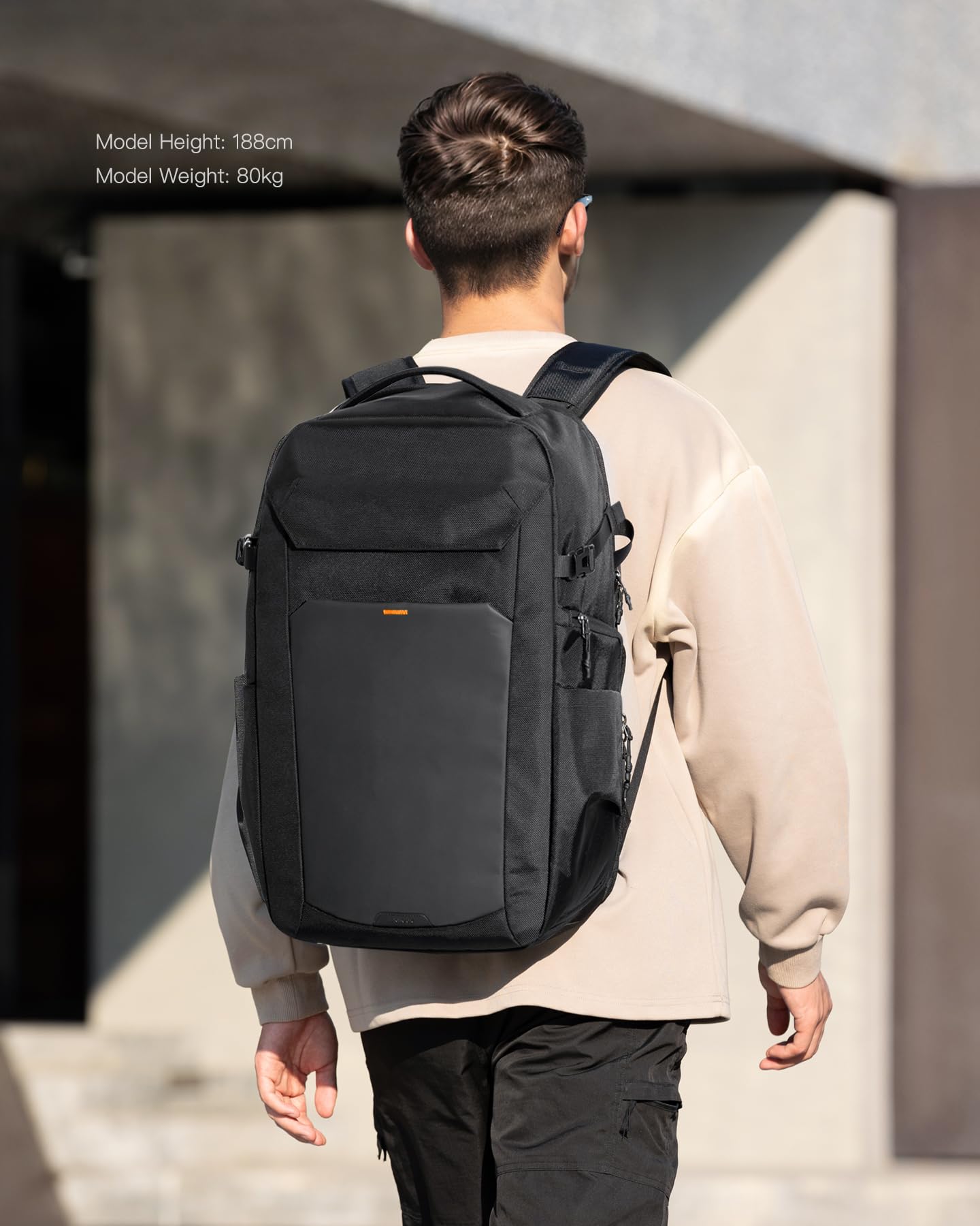 Inateck Travel Backpack 40L, TSA Friendly Laptop Backpack Flight Approved with Separate Shoe Compartment, Splashproof Hiking Backpack, Carry On Backpack for Women and Men, Fits 17 inch Laptop, Black