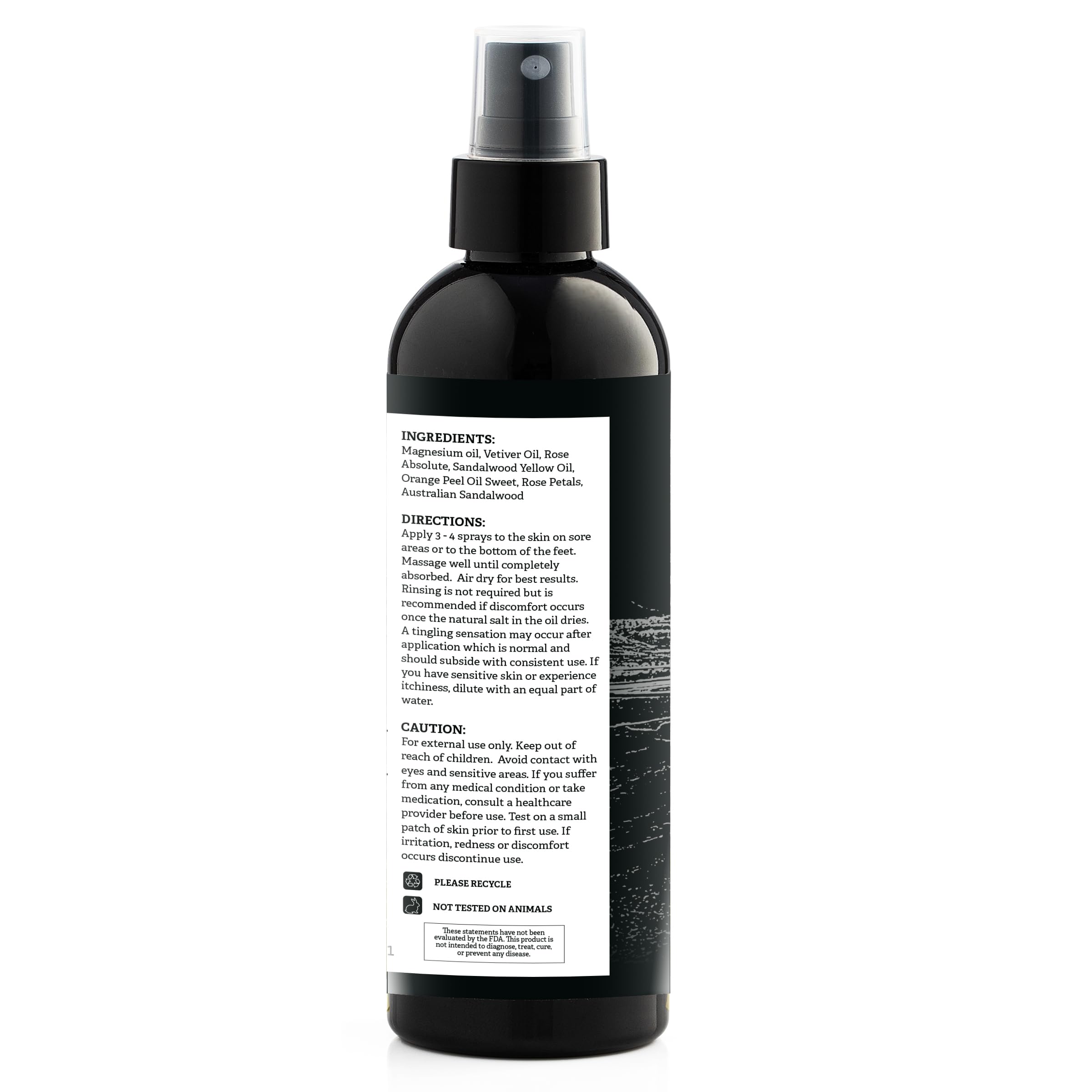 Aromasong Magnesium Spray Rose - Extra Strength (23mg in Each Spritz) 8 Oz - Natural and Pure Magnesium Oil Spray - Made in The USA - for Leg Discomfort and Promotes a Calm Sleep