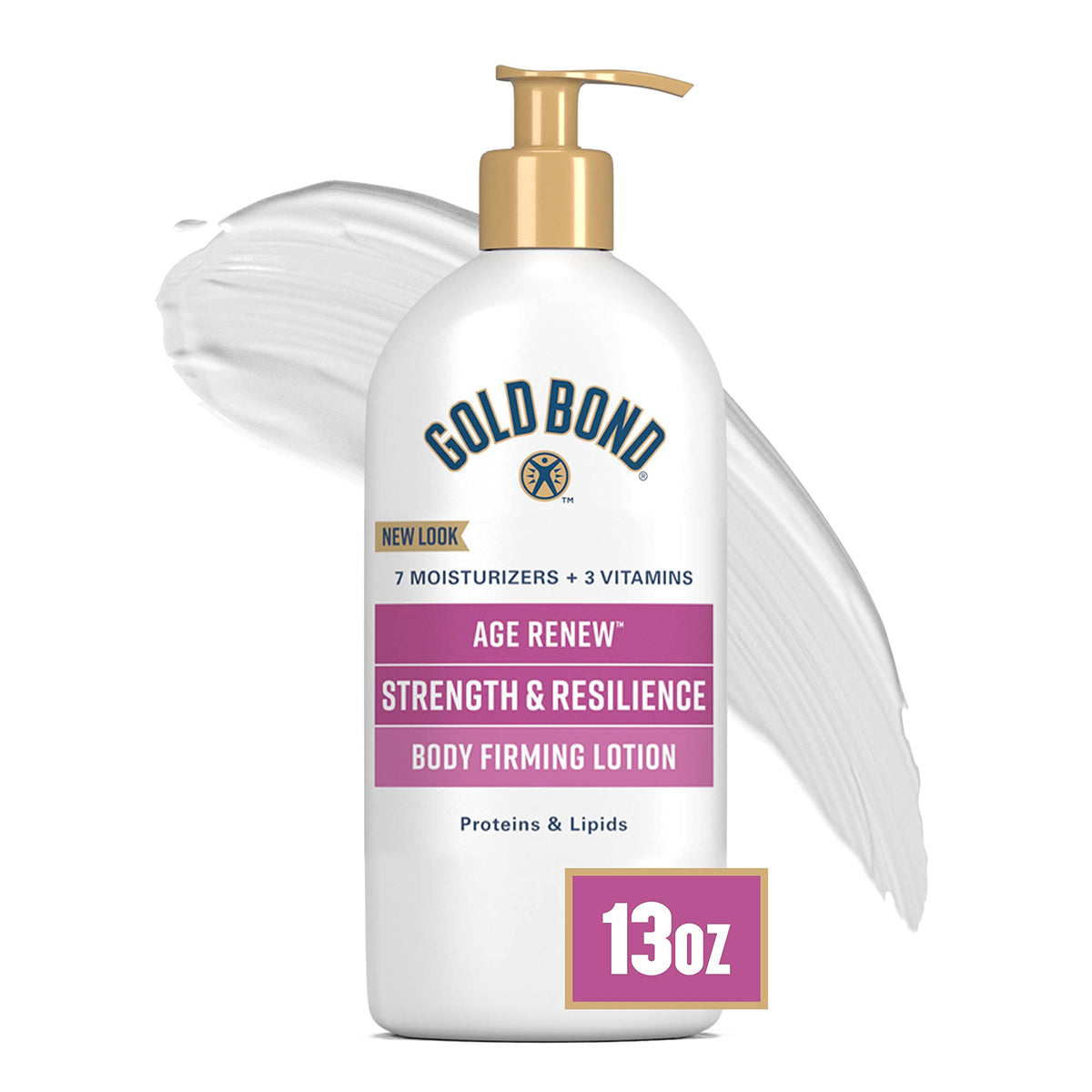 Gold Bond Age Renew Strength & Resilience Lotion, 13 oz., With Proteins & Lipids for Aging & Mature Skin