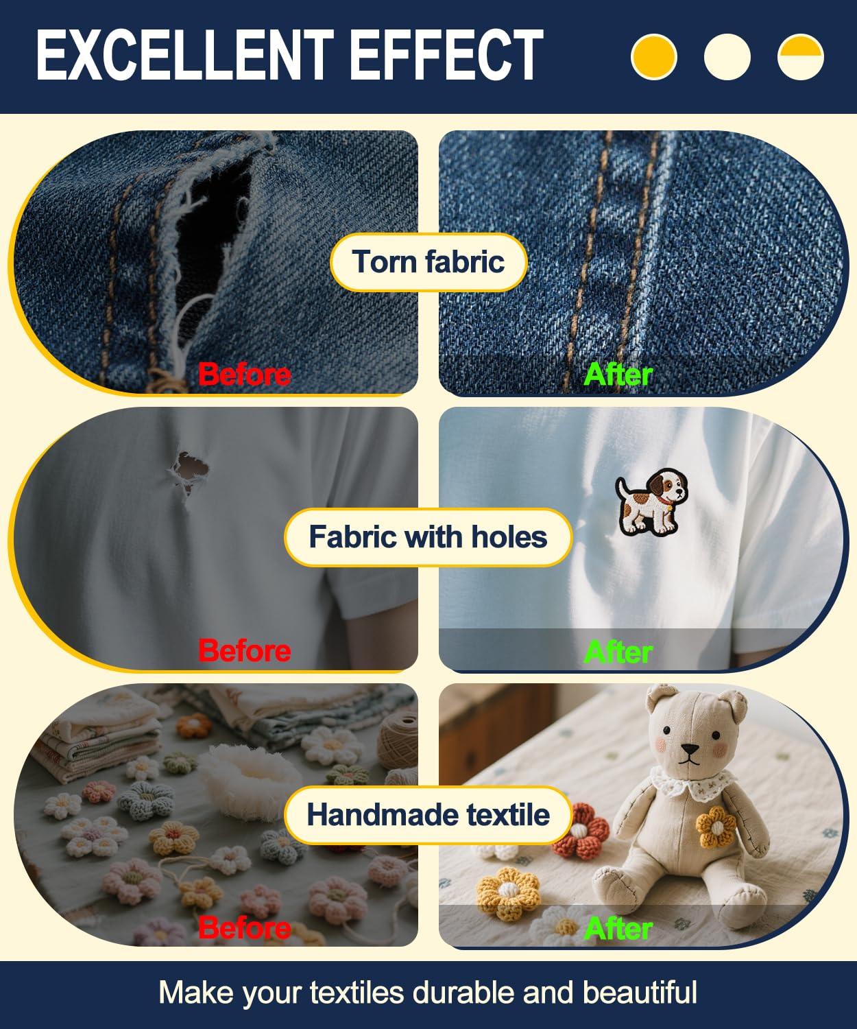 PHIXBEAR Mighty Fabric Glue Permanent in Glass Bottle with Brush, Waterproof Washable Liquid Stitch Fabric Glue, Safe, No Irritation. for Repair Clothes, Leather, Patches(1.68 fl.oz 50ml)