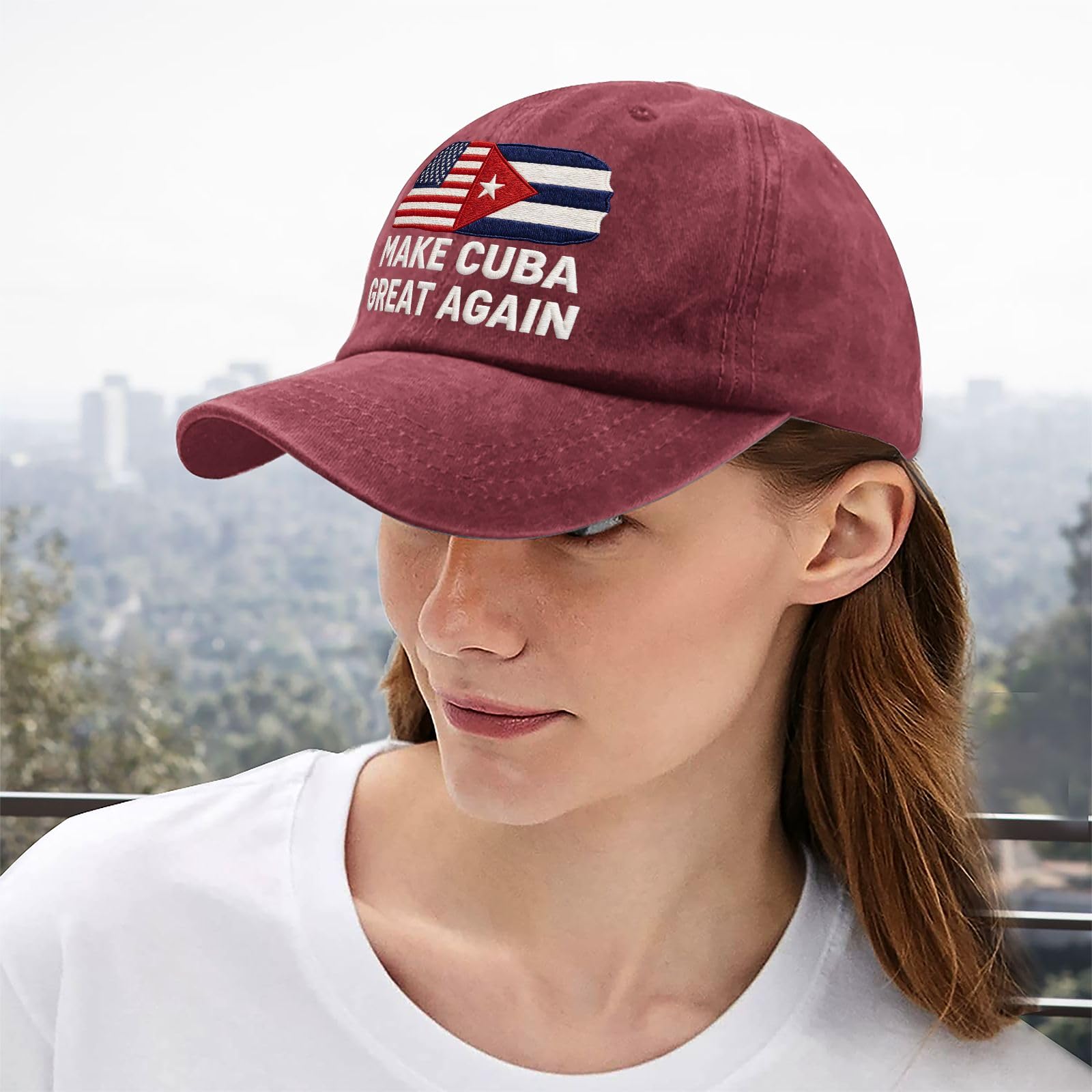 Make CUBAS Great Again Embroidered Golf Hats Camping Cap for Dad